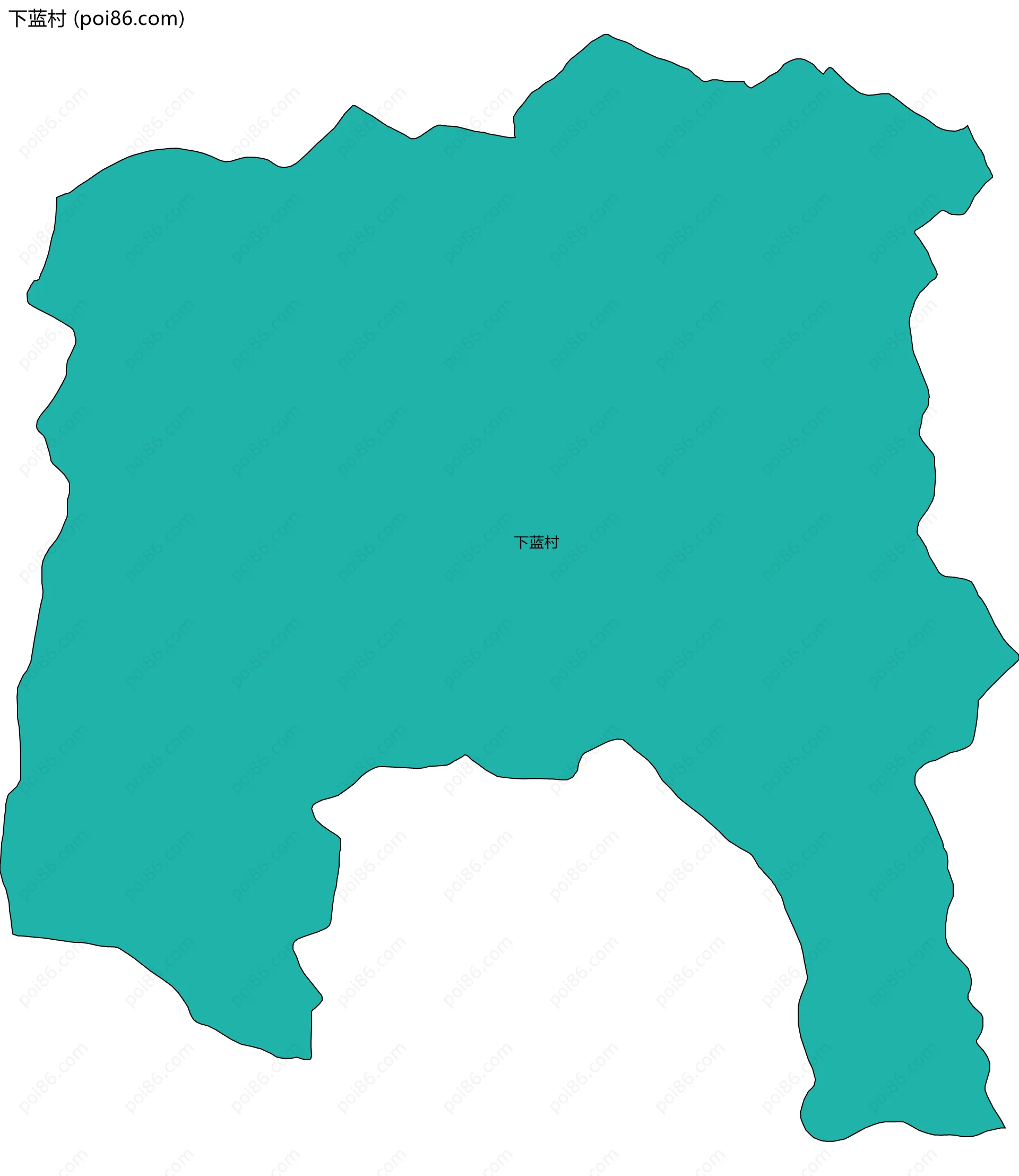 下蓝村边界地图