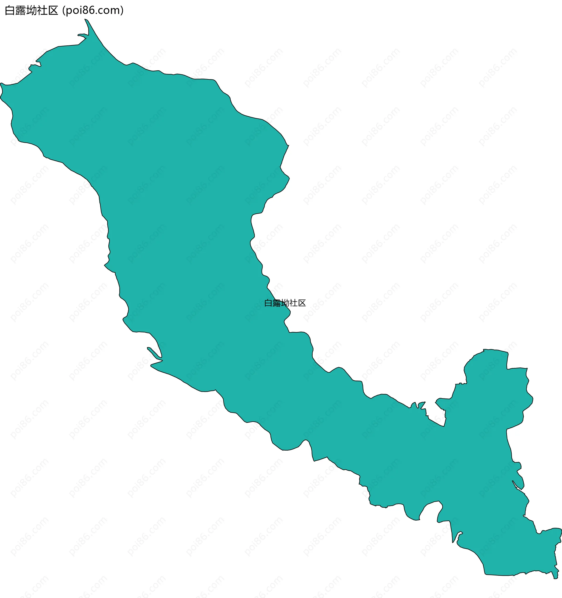 白露坳社区边界地图