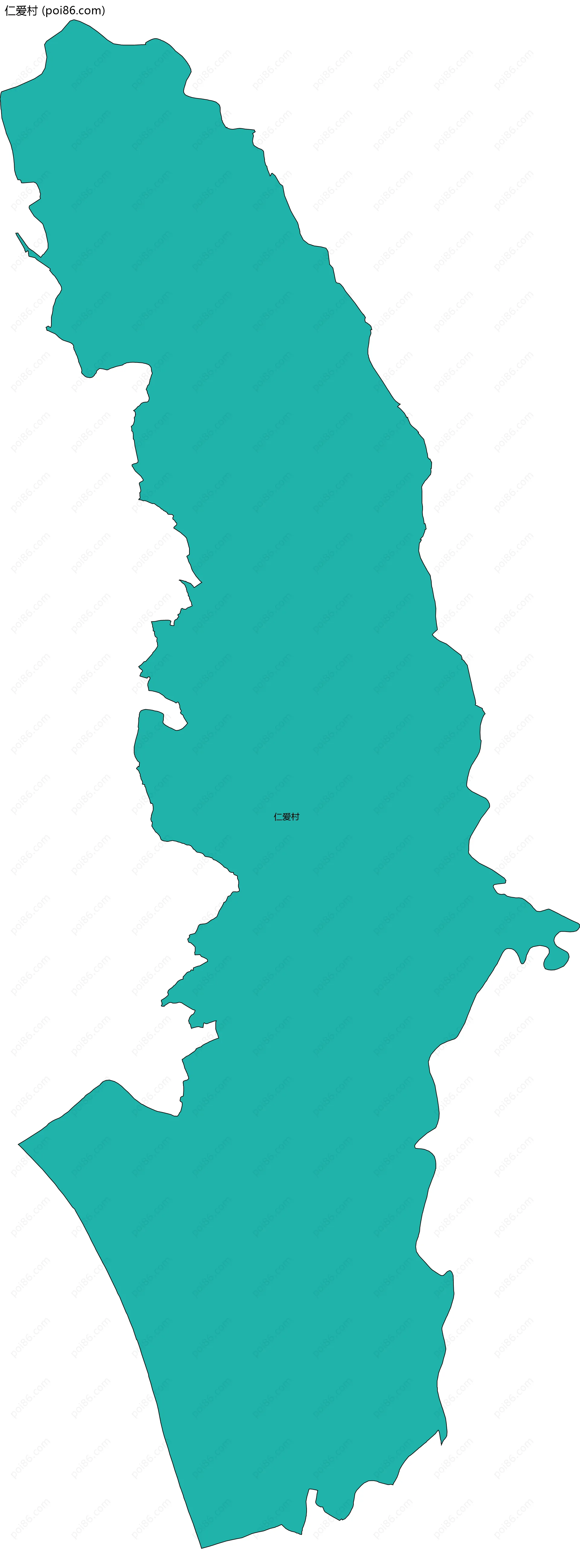 仁爱村边界地图