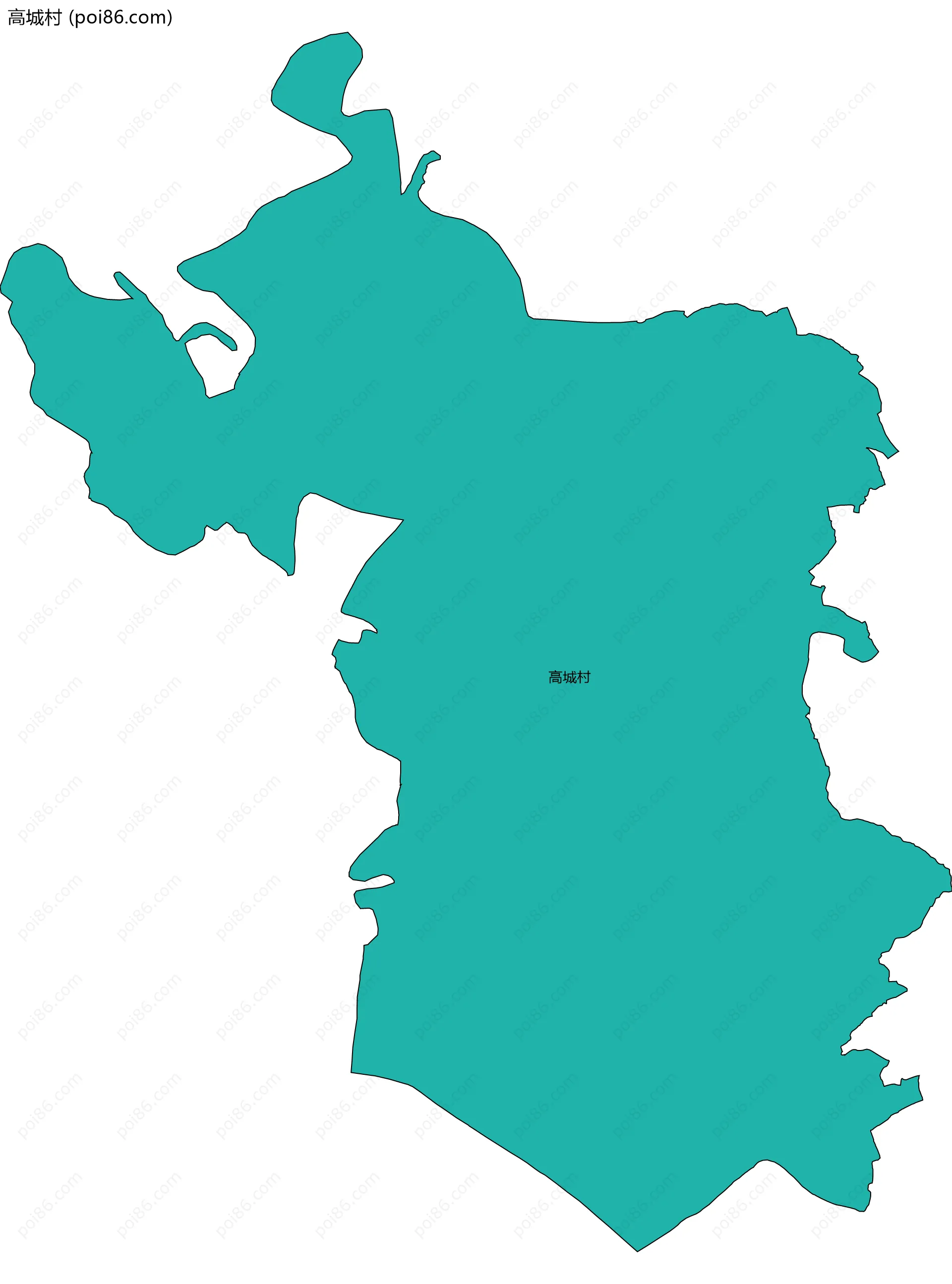 高城村边界地图