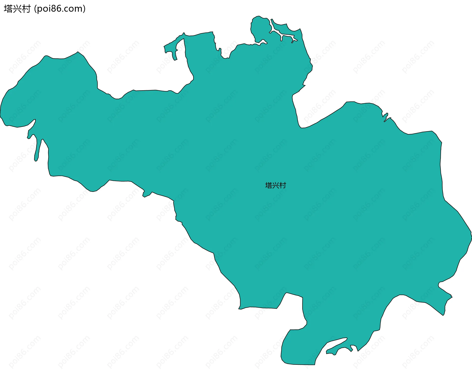 塔兴村边界地图