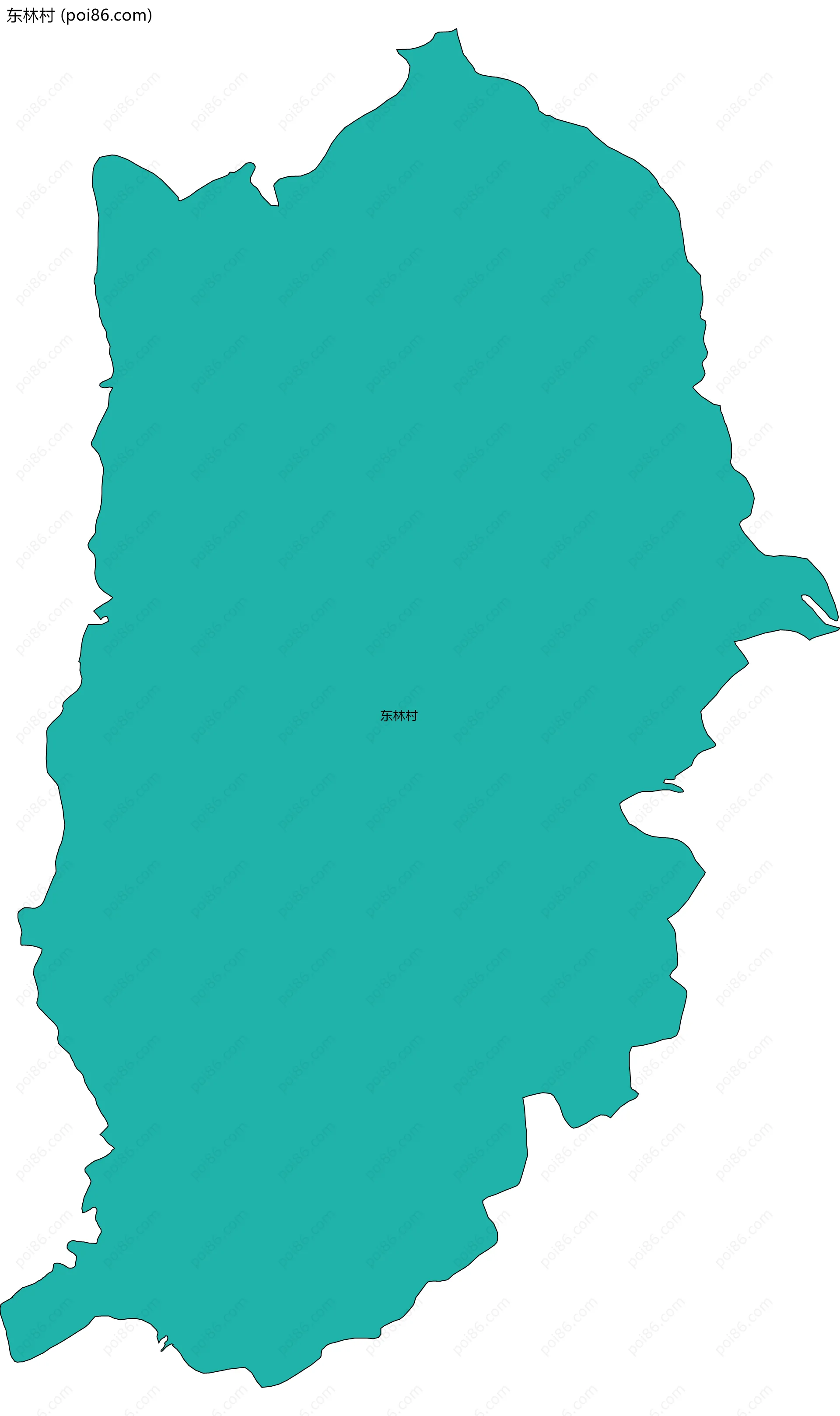 东林村边界地图