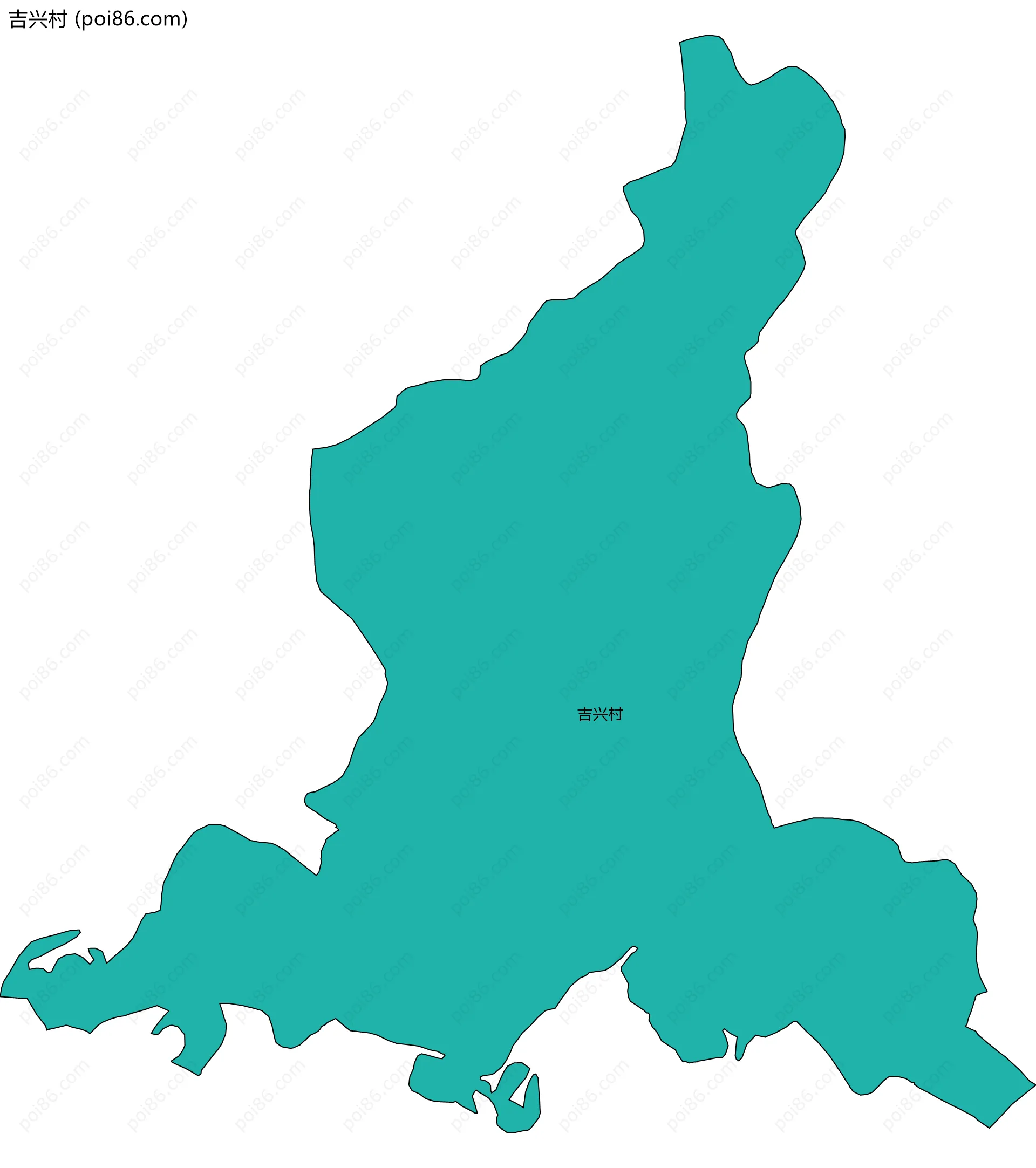 吉兴村边界地图