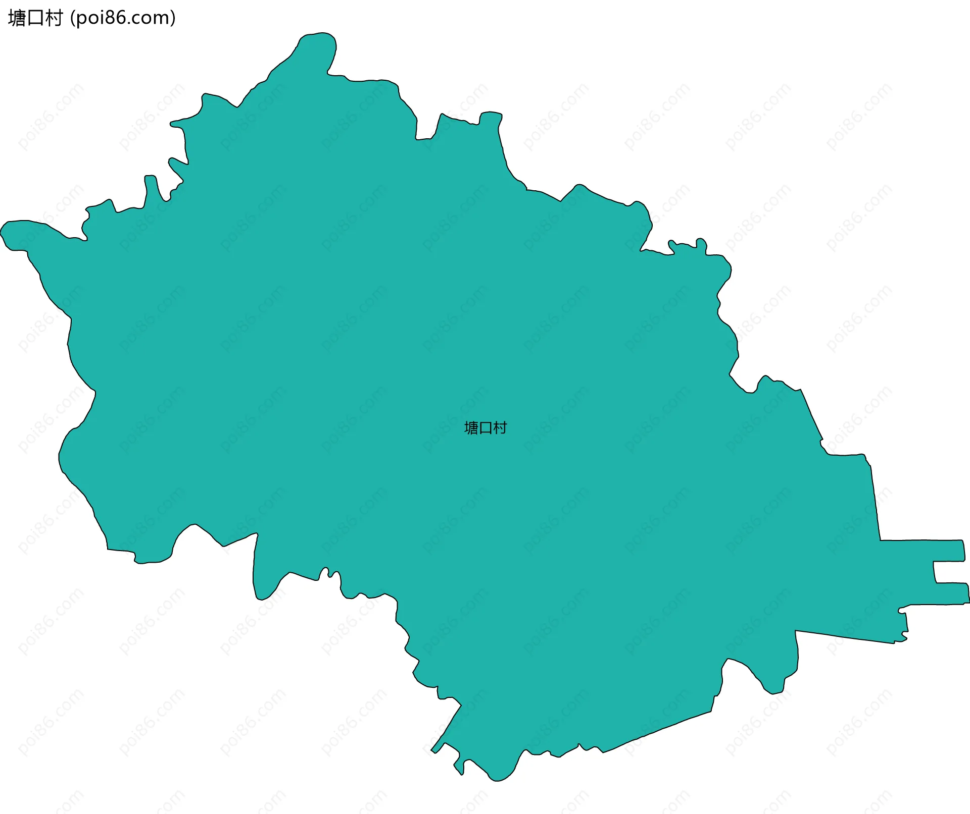 塘口村边界地图