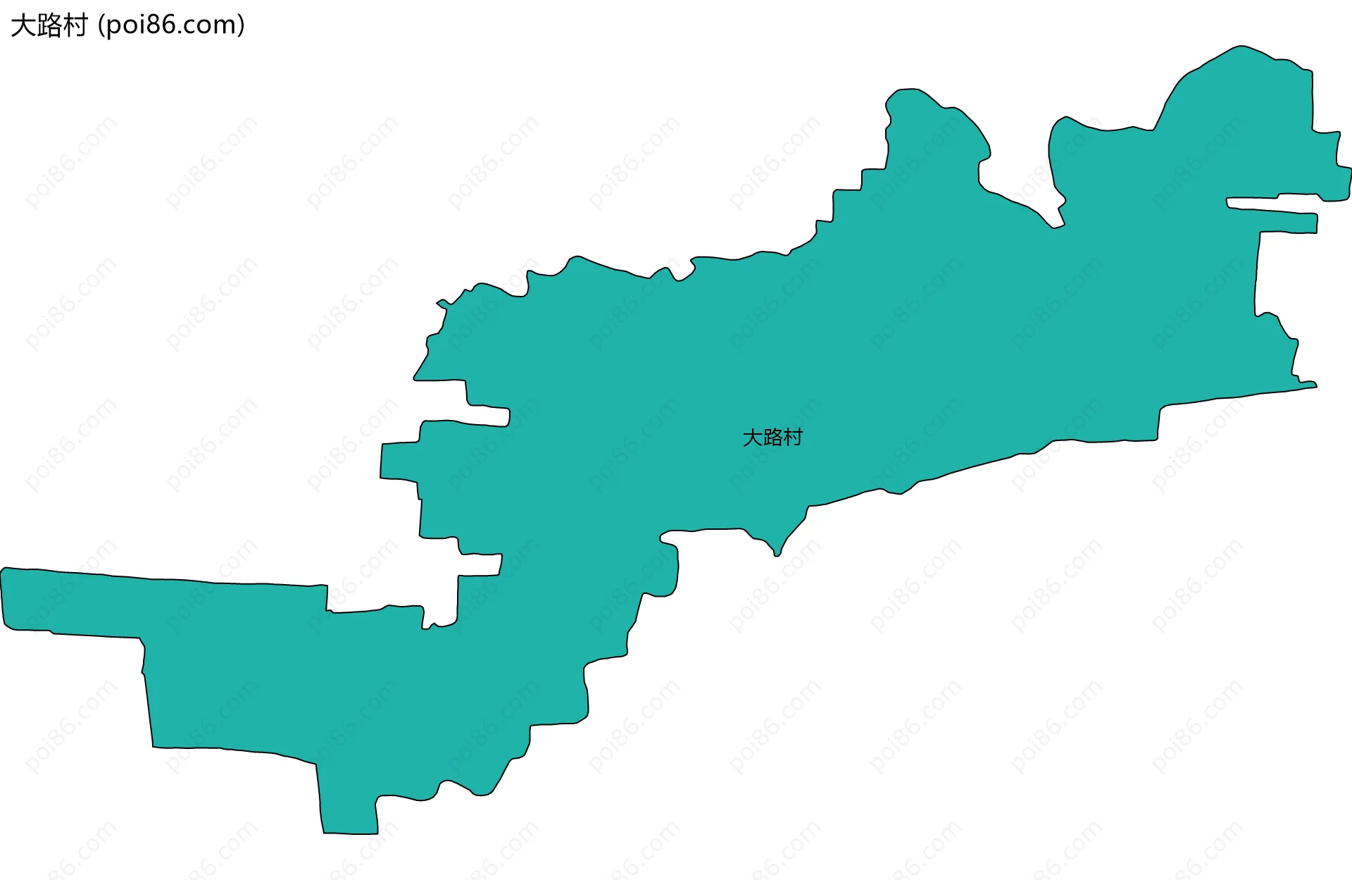大路村边界地图