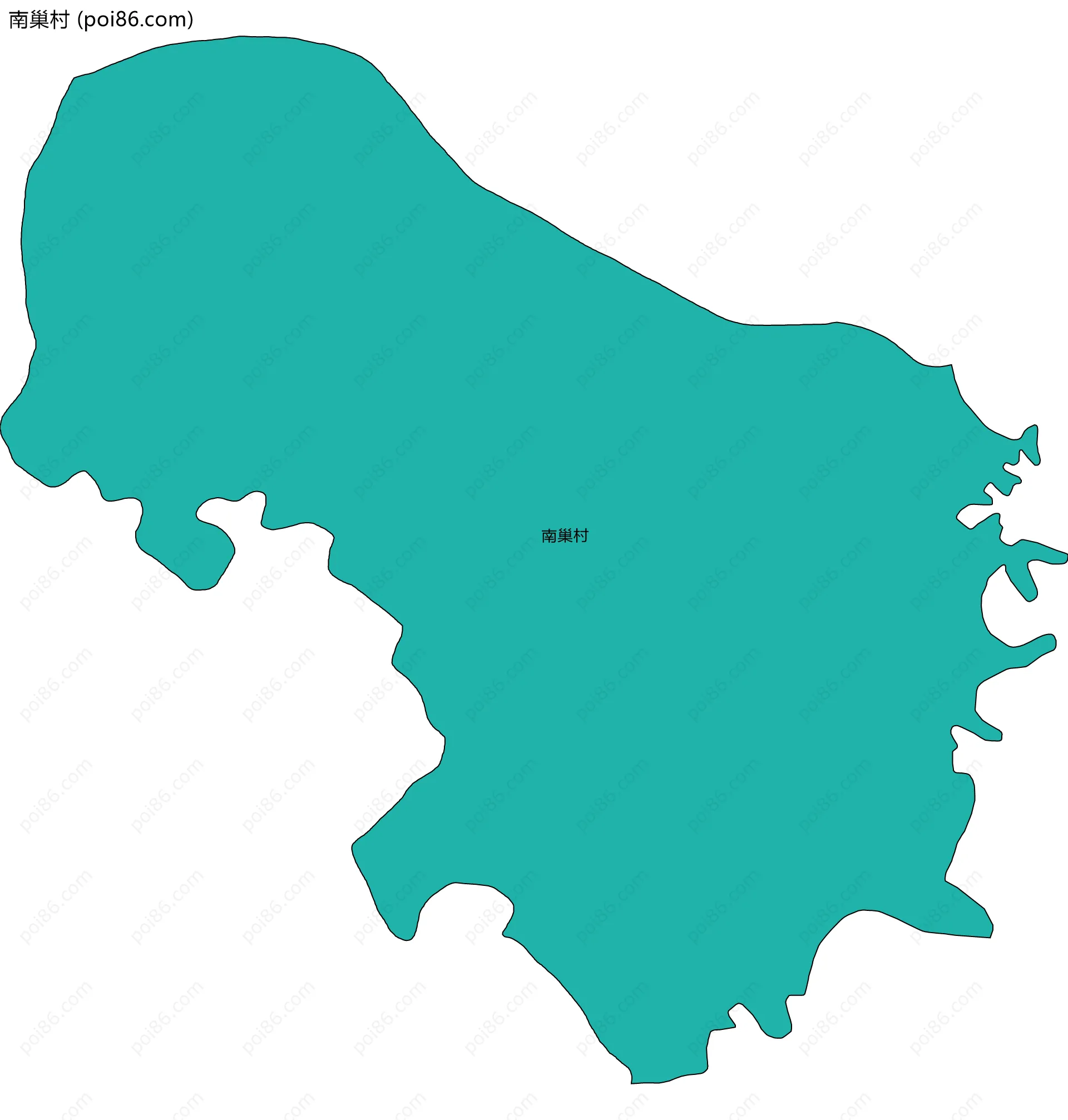 南巢村边界地图