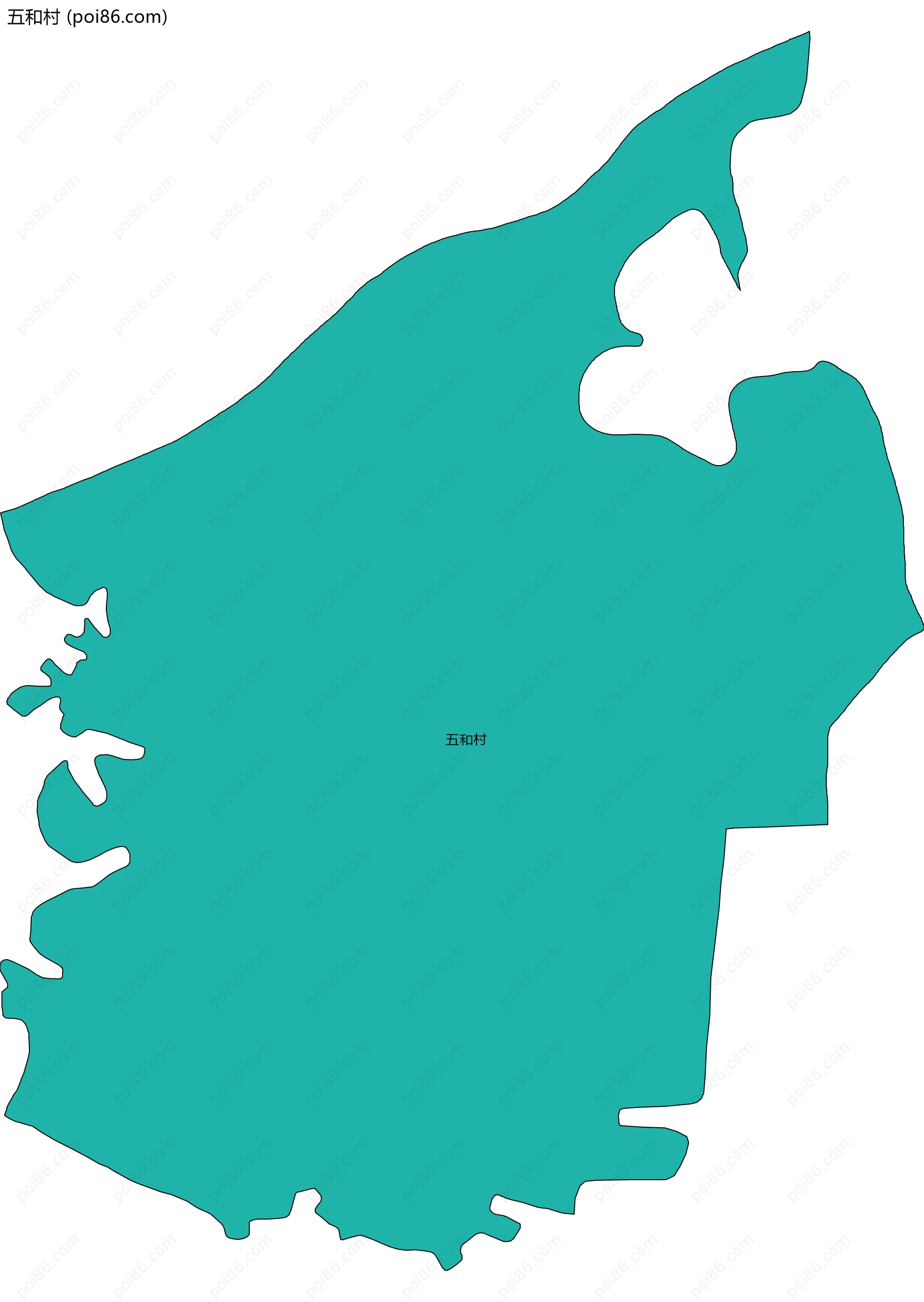 五和村边界地图