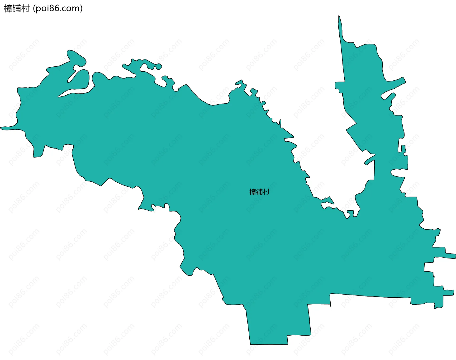 樟铺村边界地图