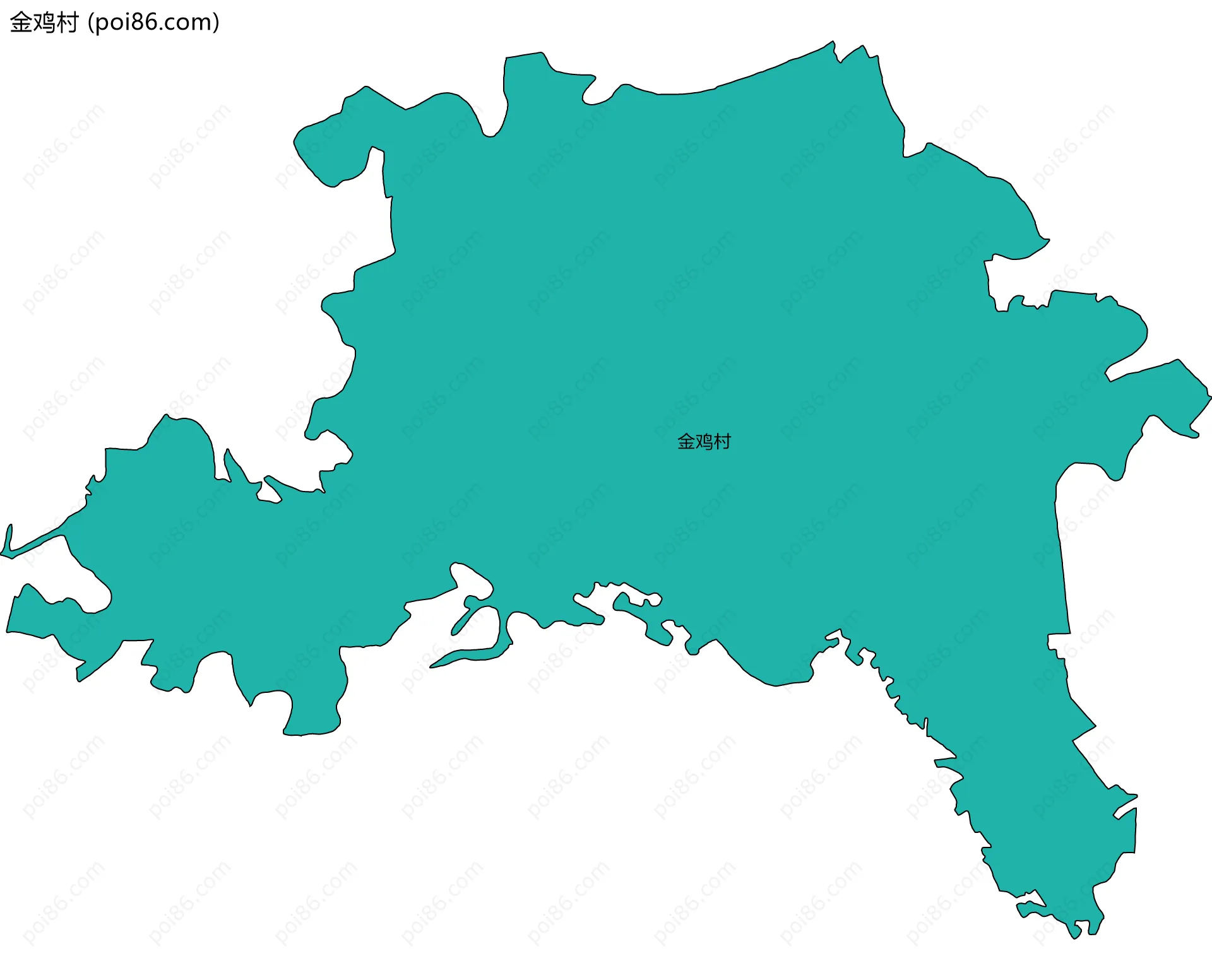 金鸡村边界地图