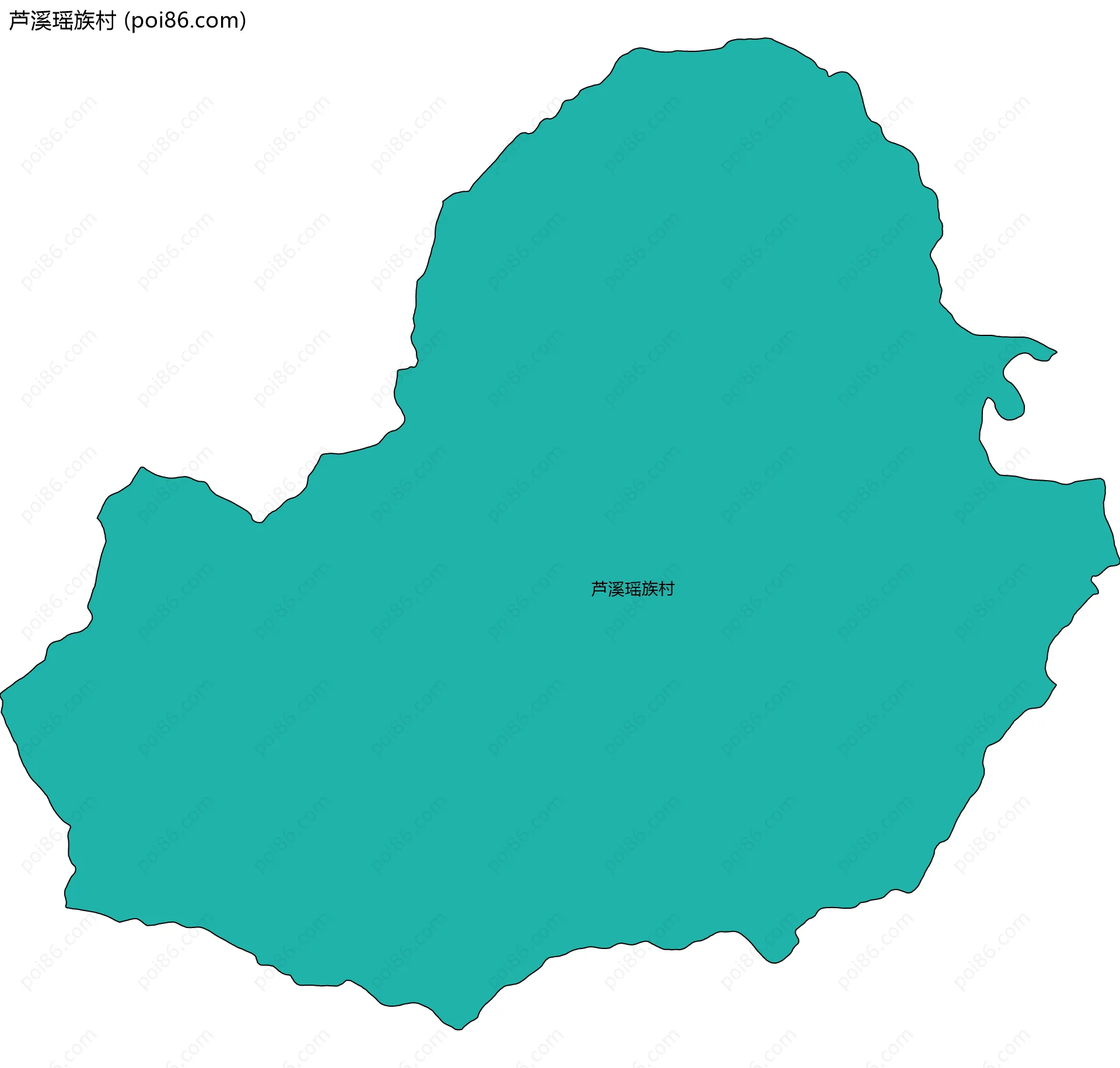 芦溪瑶族村边界地图