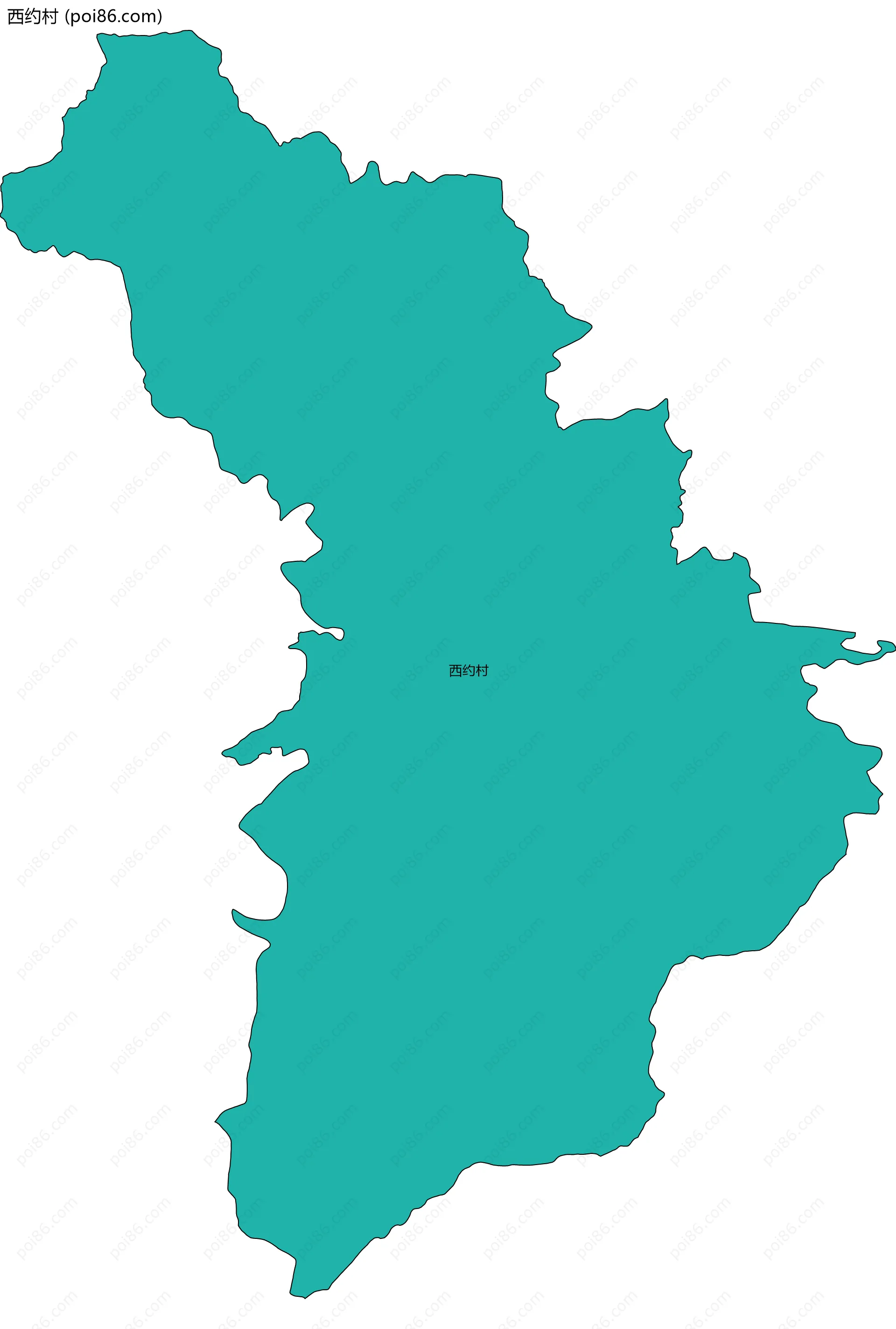 西约村边界地图