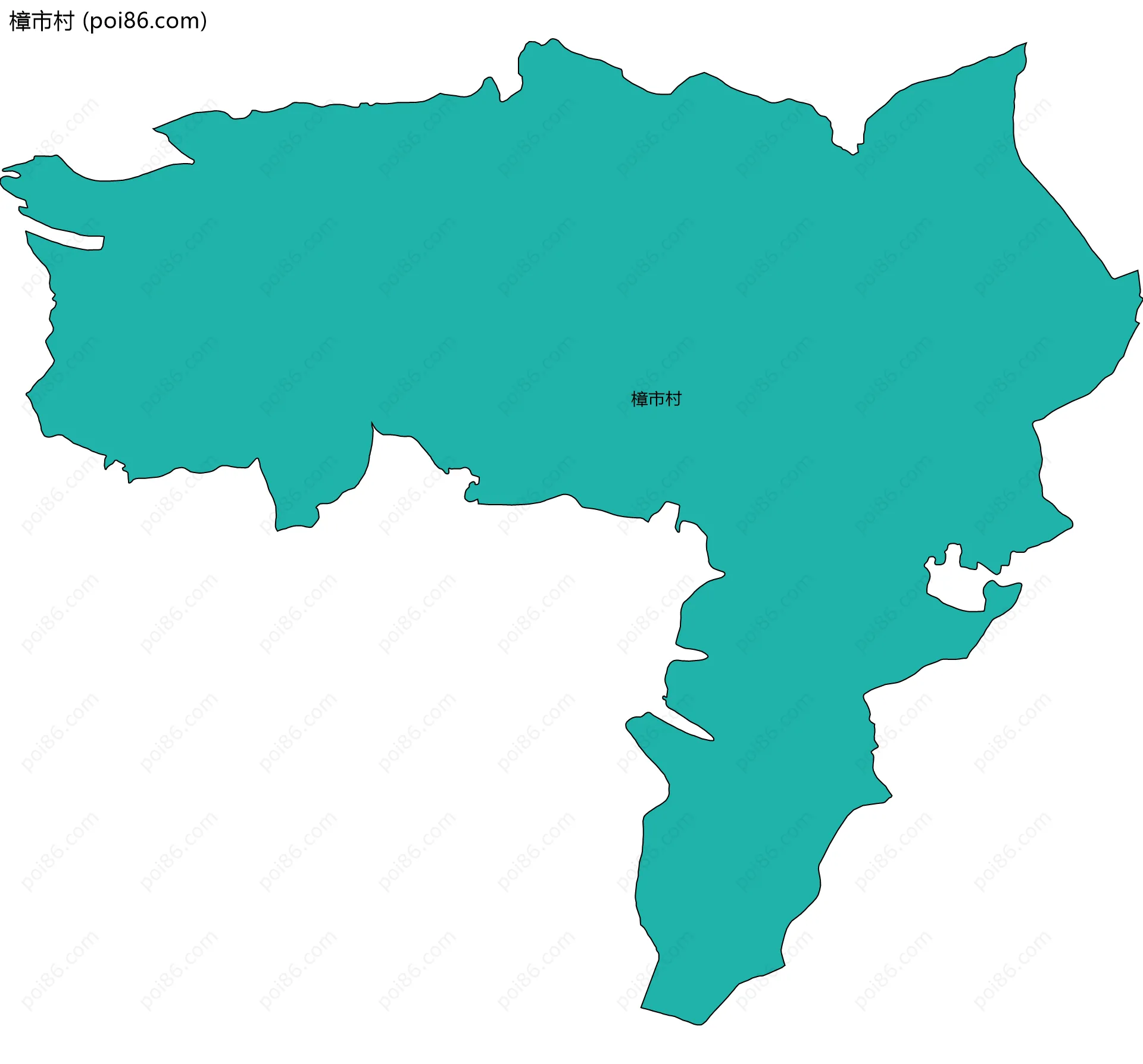 樟市村边界地图