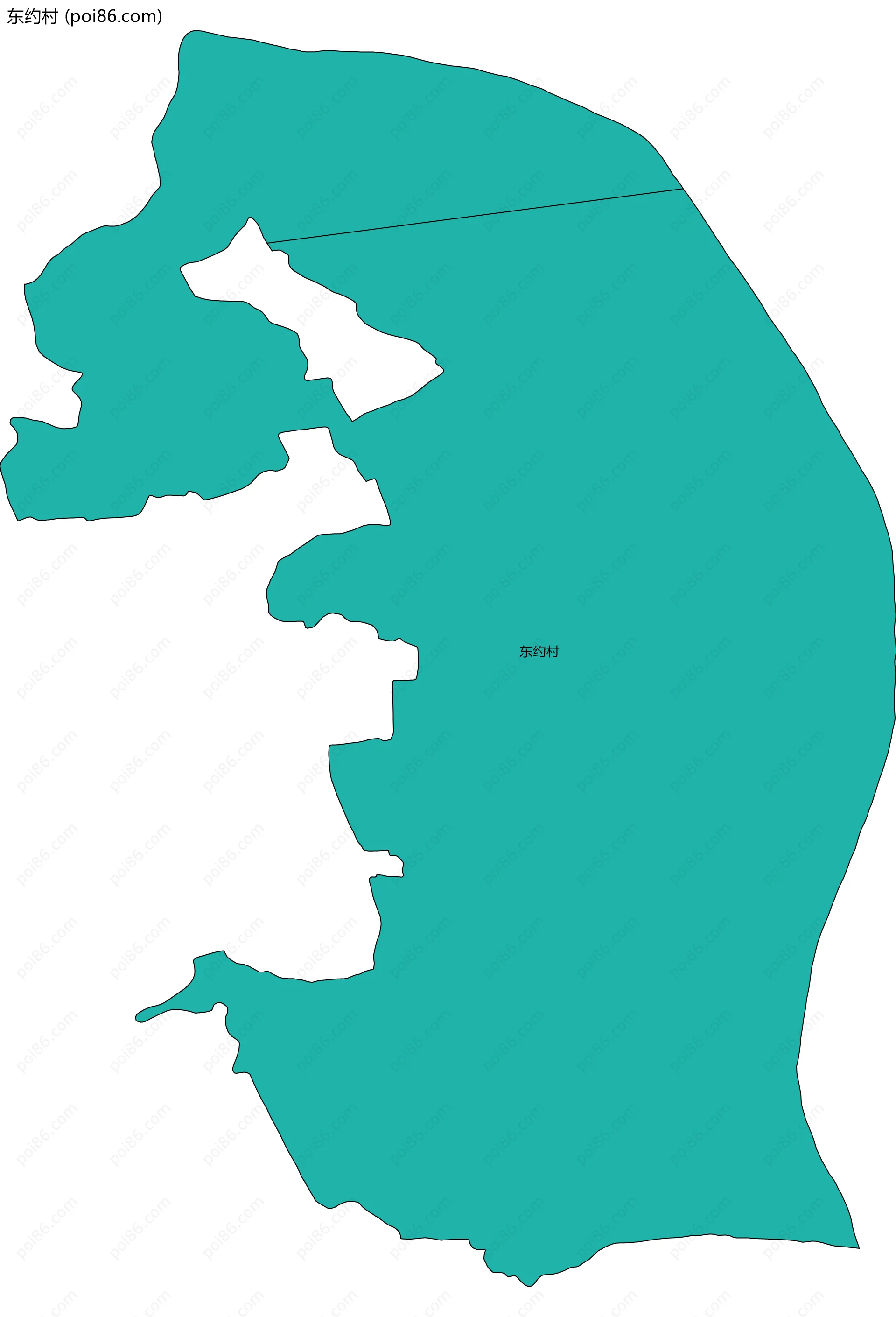 东约村边界地图