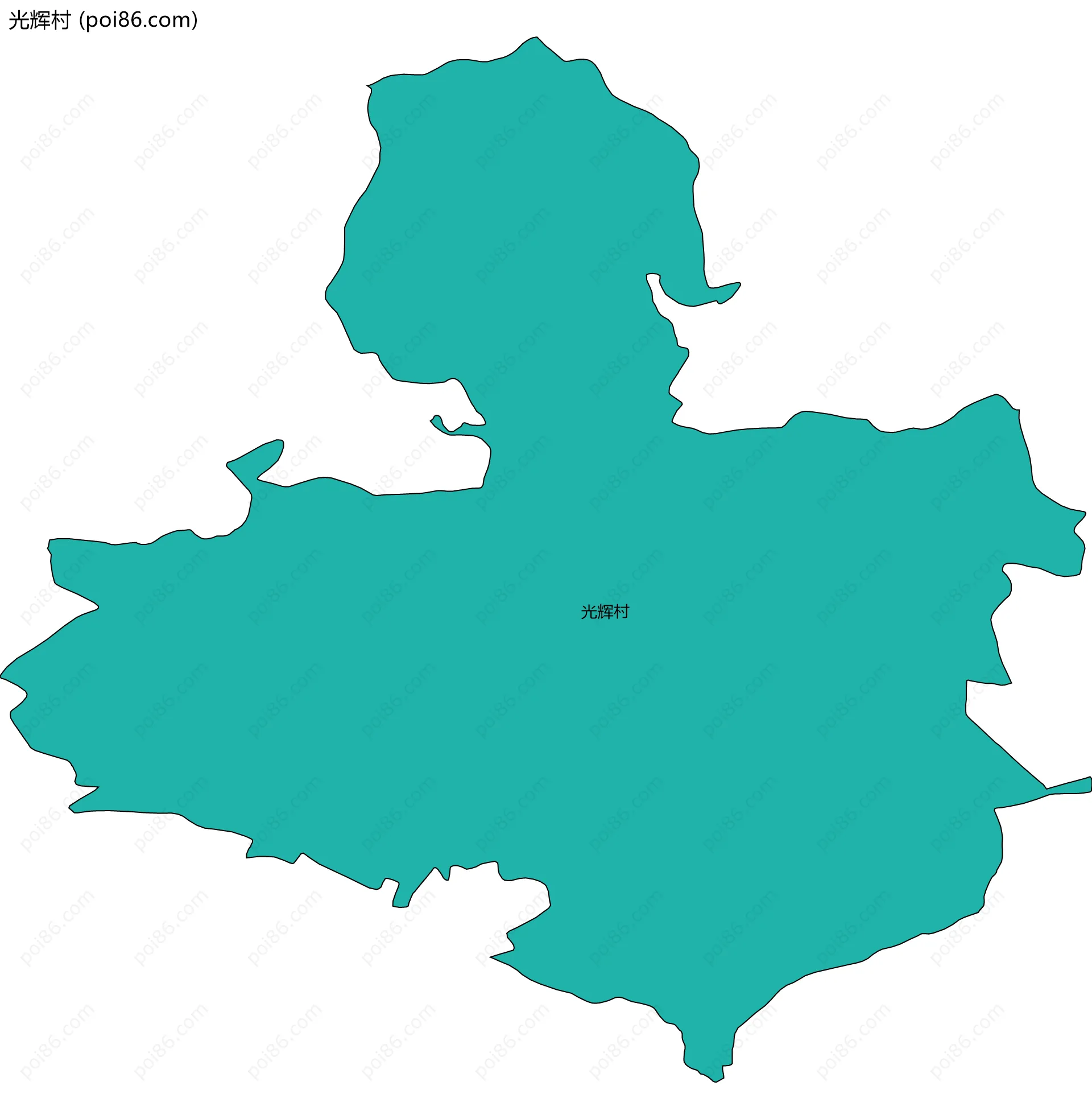 光辉村边界地图