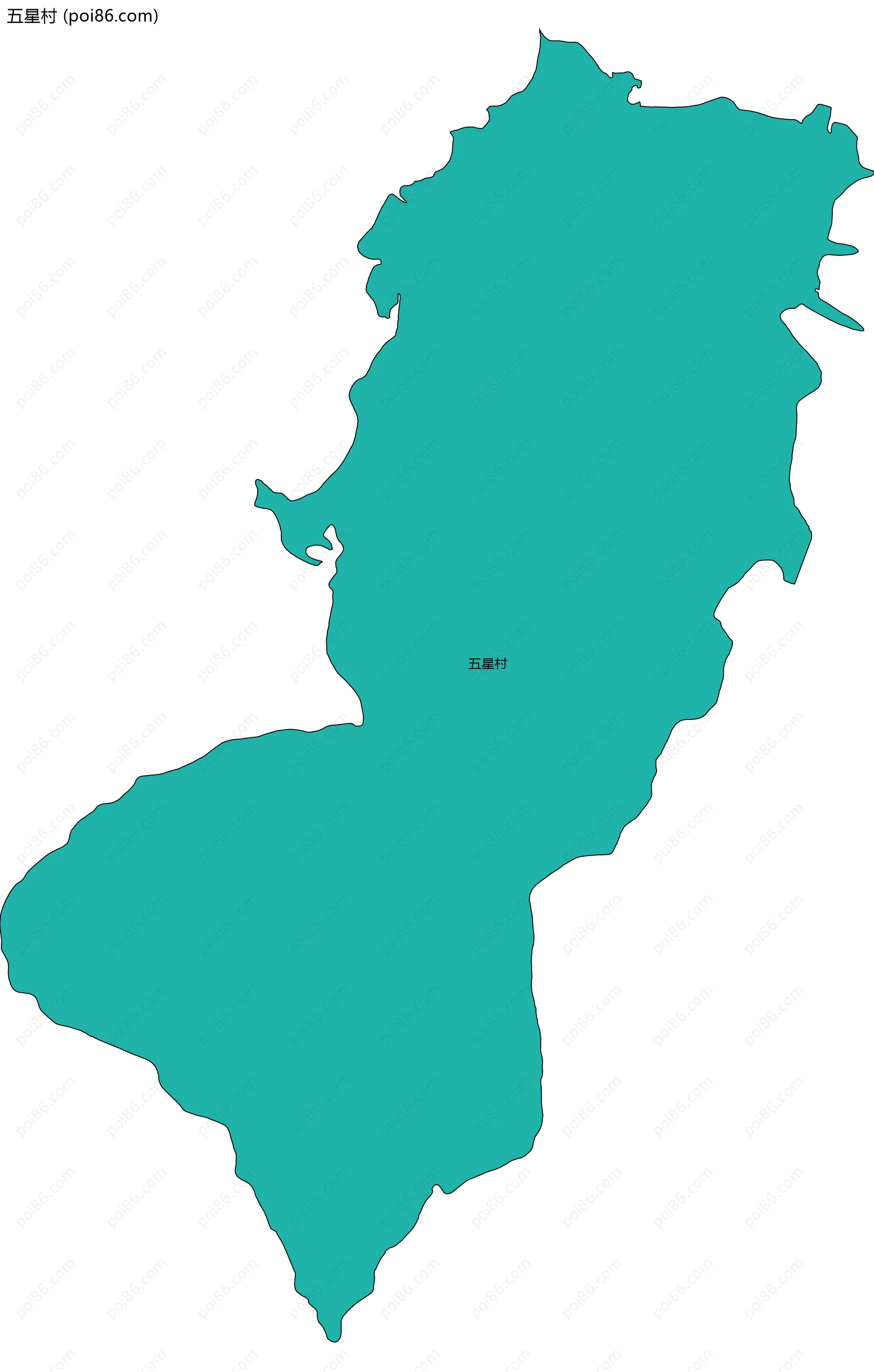 五星村边界地图