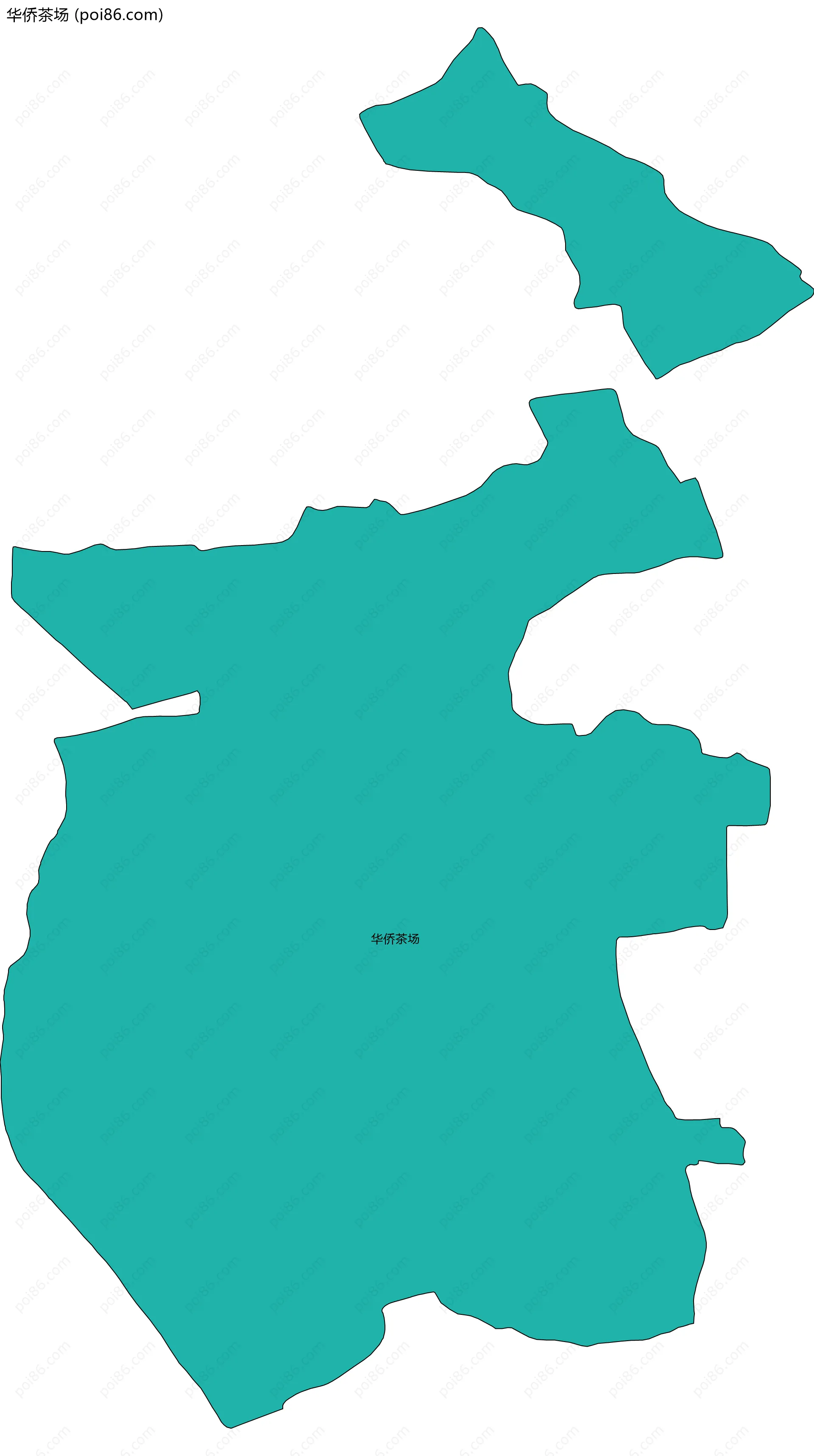 华侨茶场边界地图