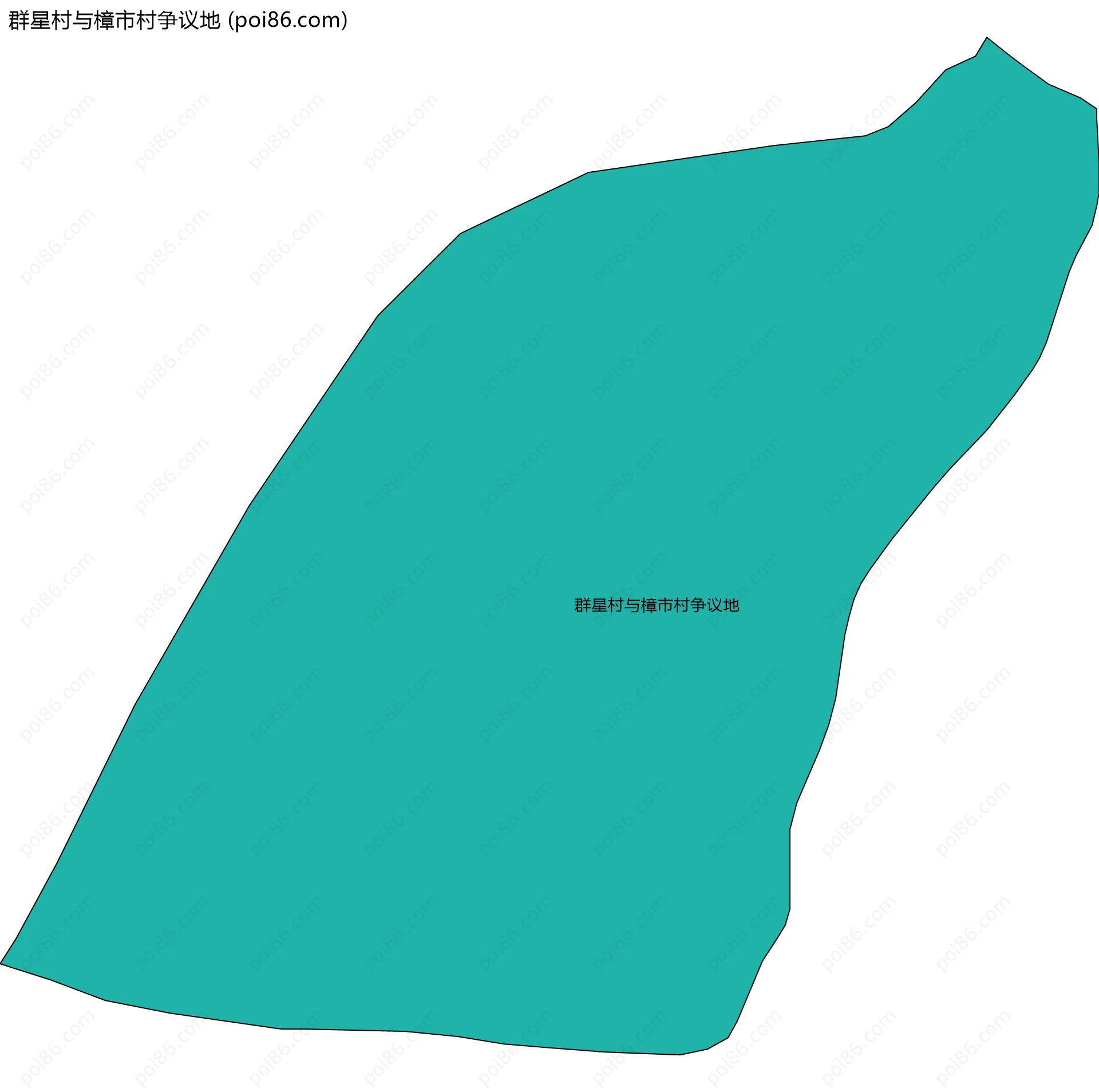 群星村与樟市村争议地边界地图