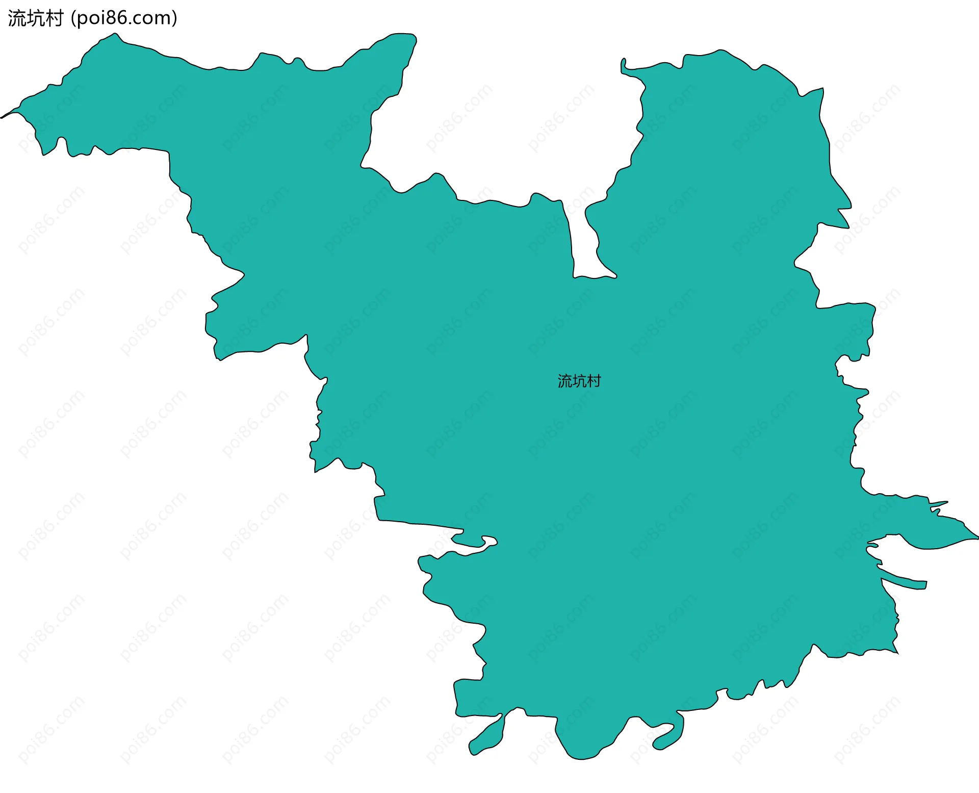 流坑村边界地图