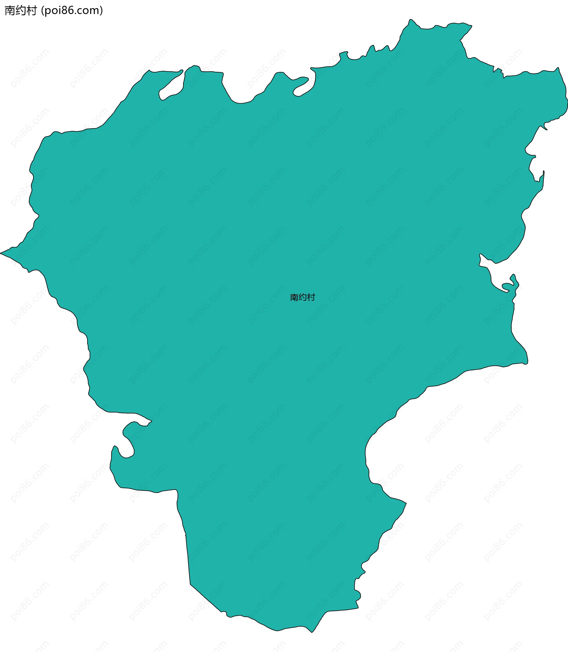 南约村边界地图