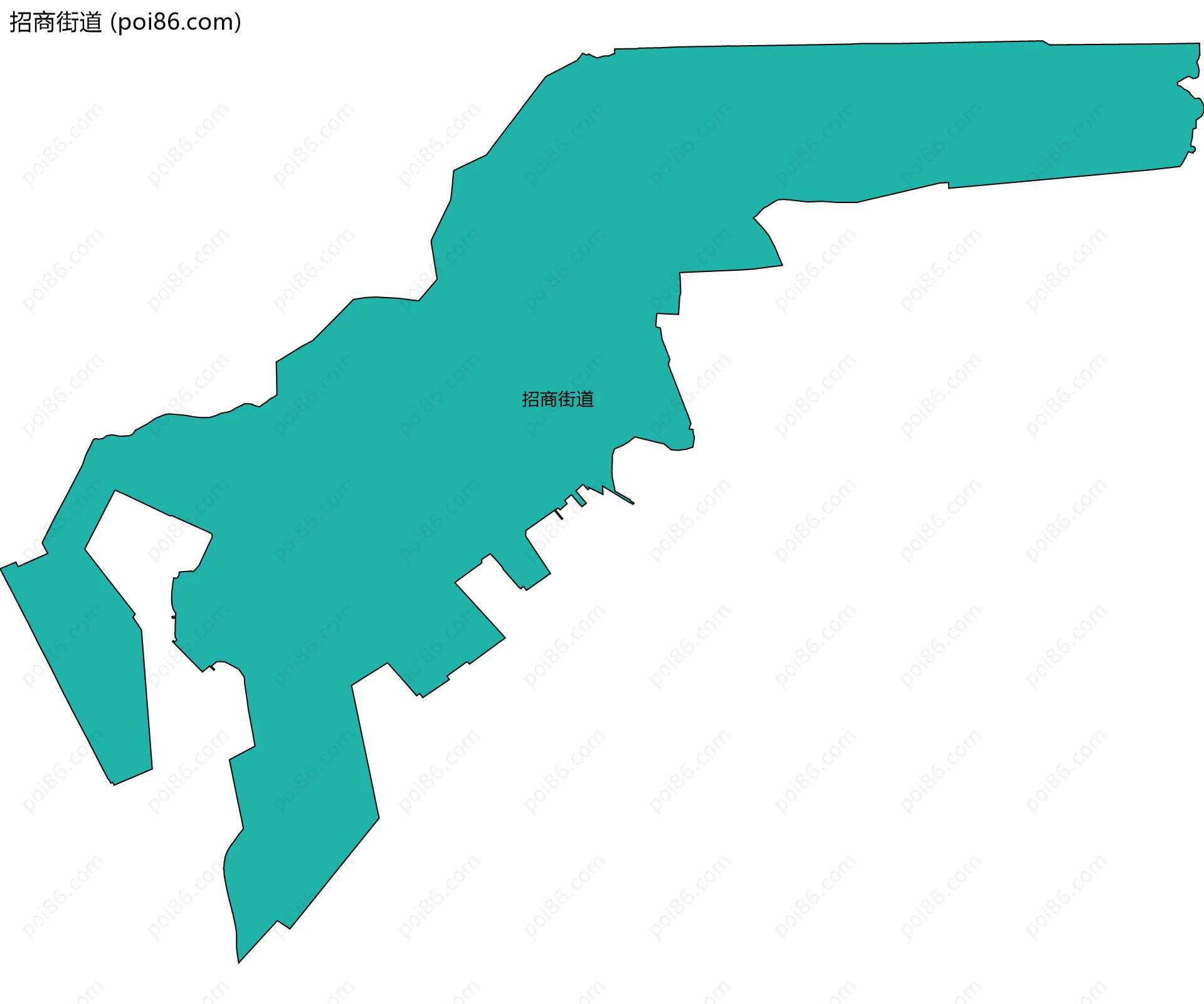 招商街道边界地图