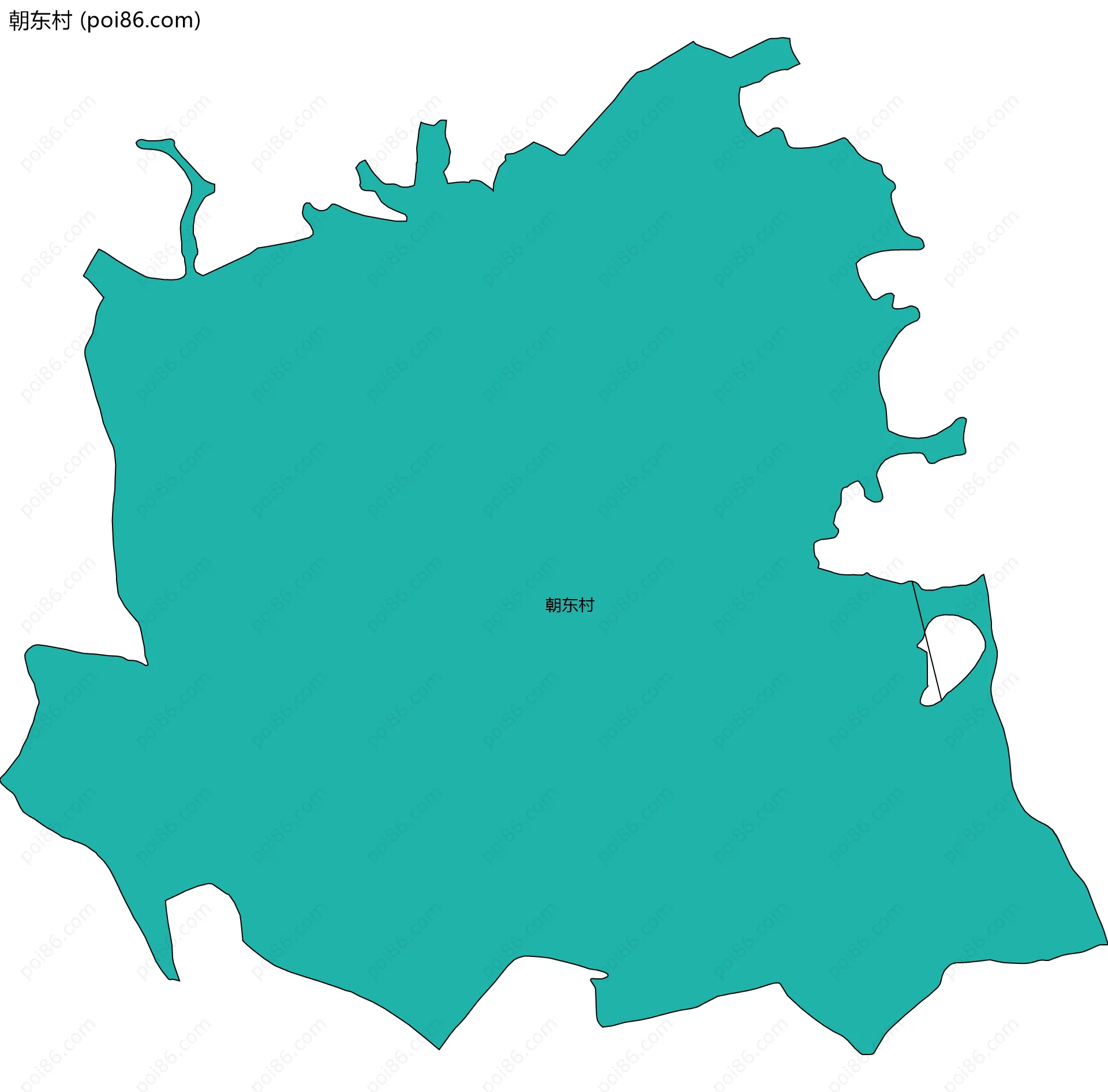 朝东村边界地图