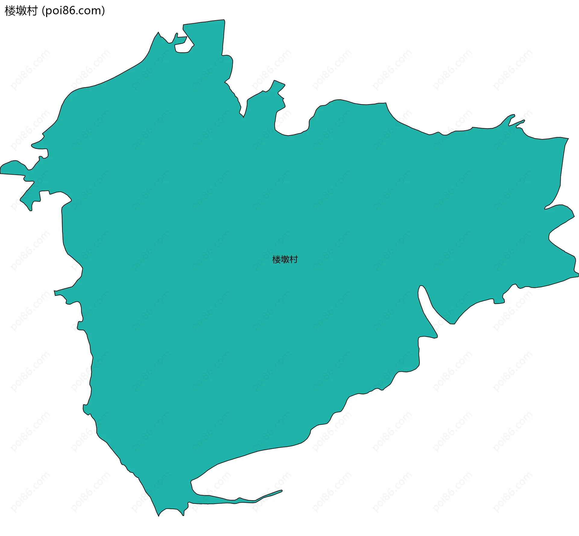 楼墩村边界地图