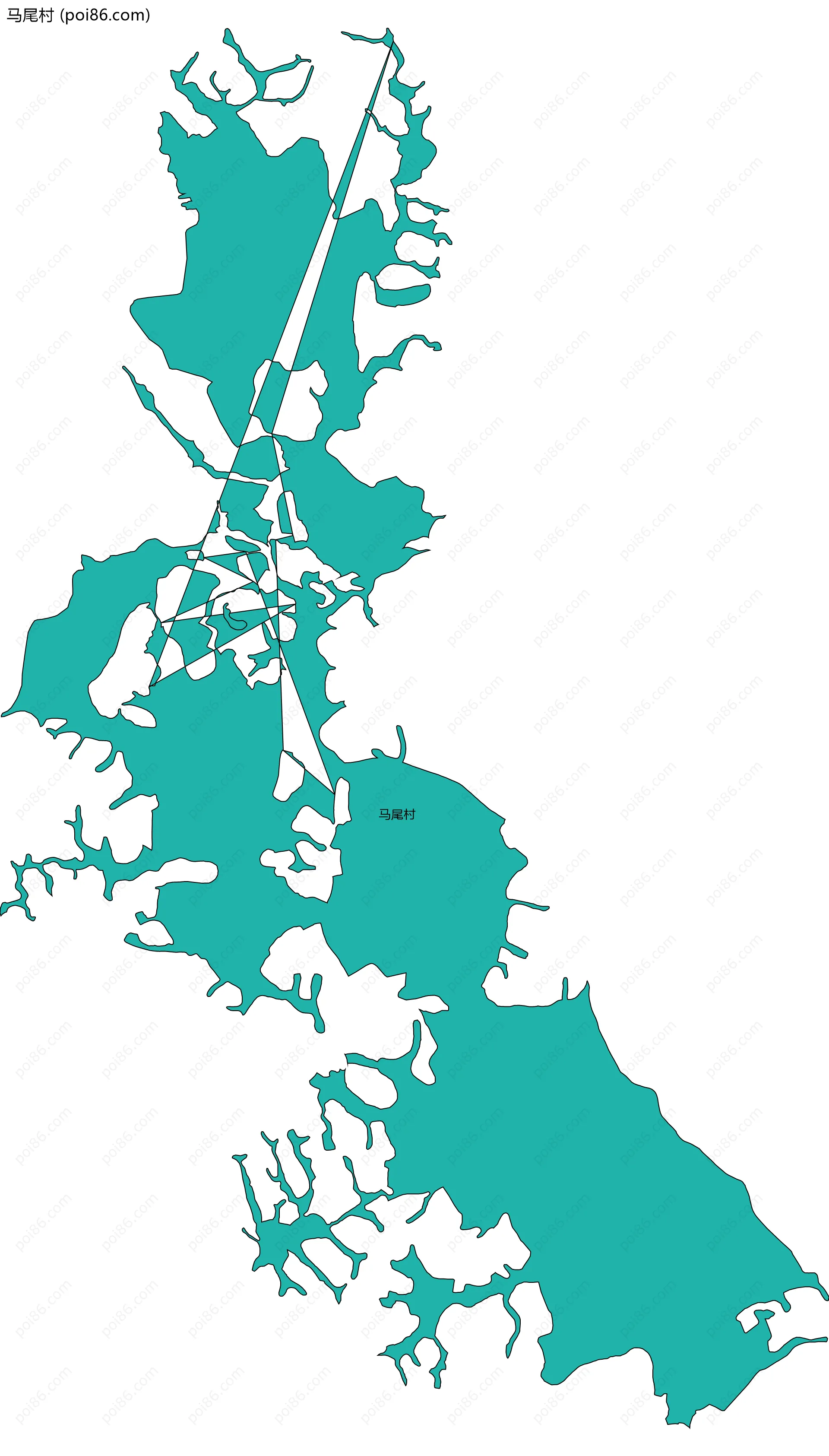 马尾村边界地图