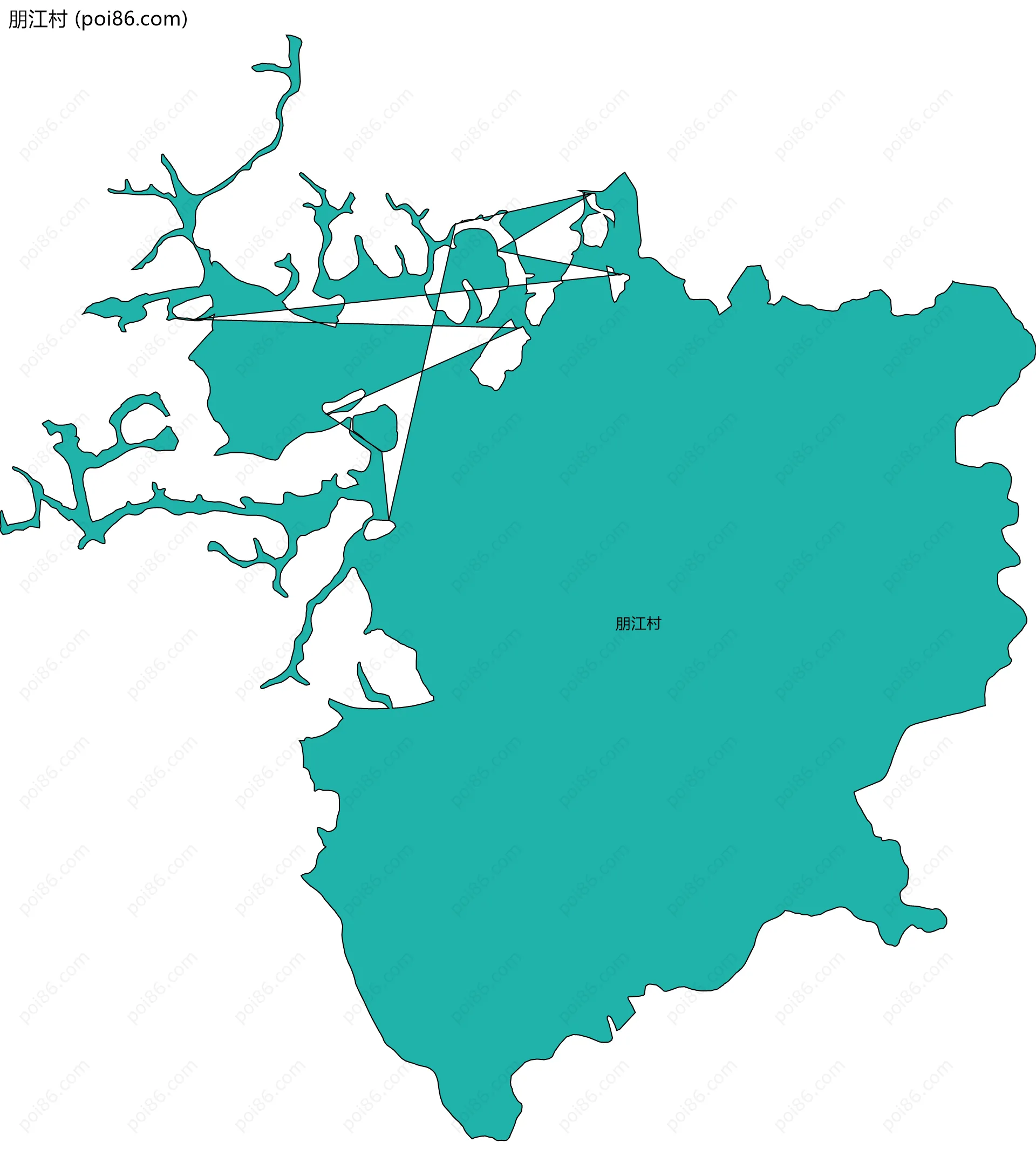 朋江村边界地图