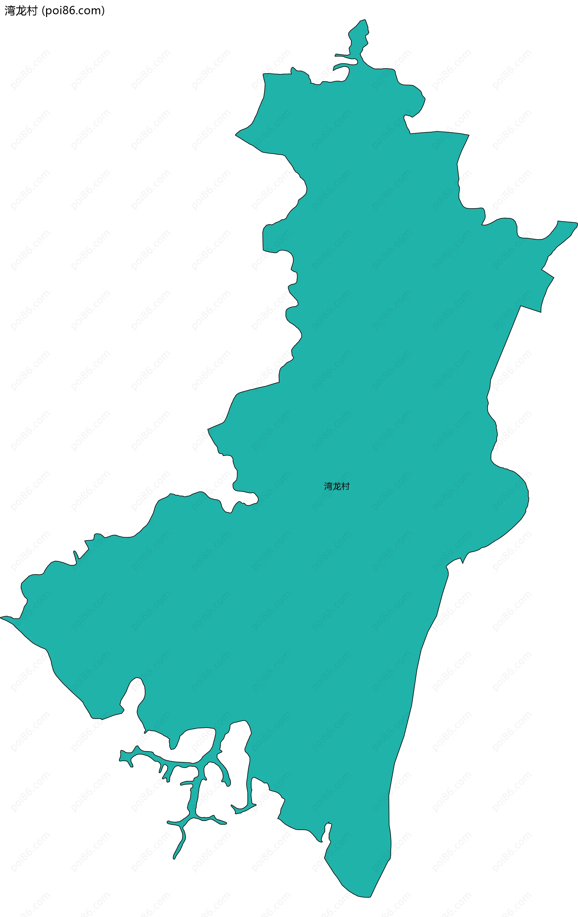 湾龙村边界地图