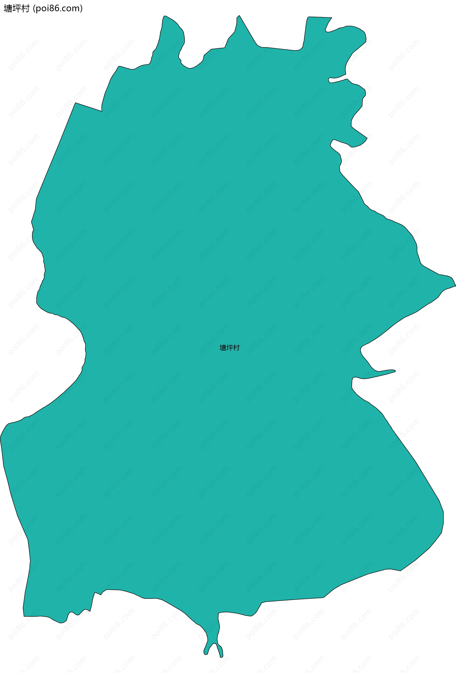 塘坪村边界地图