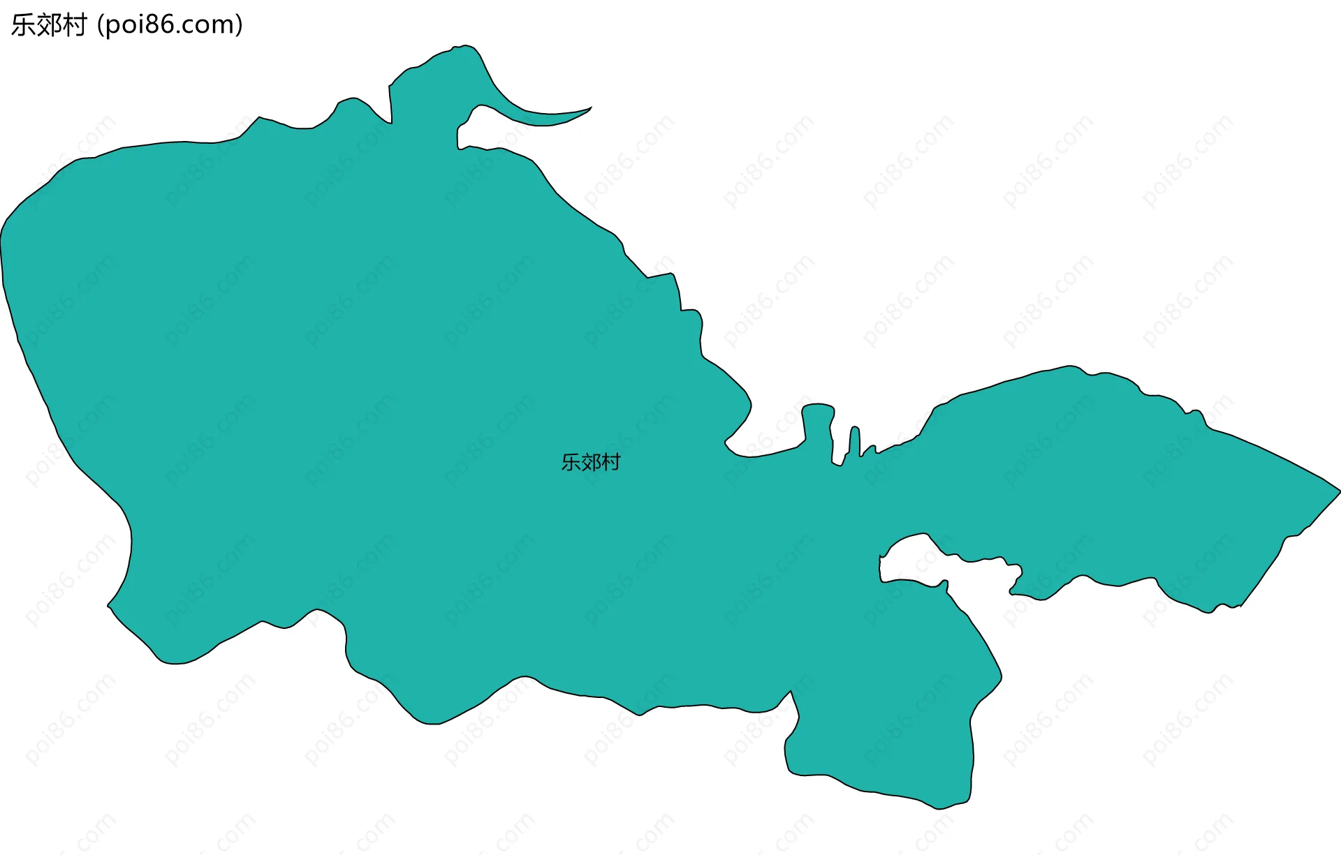 乐郊村边界地图