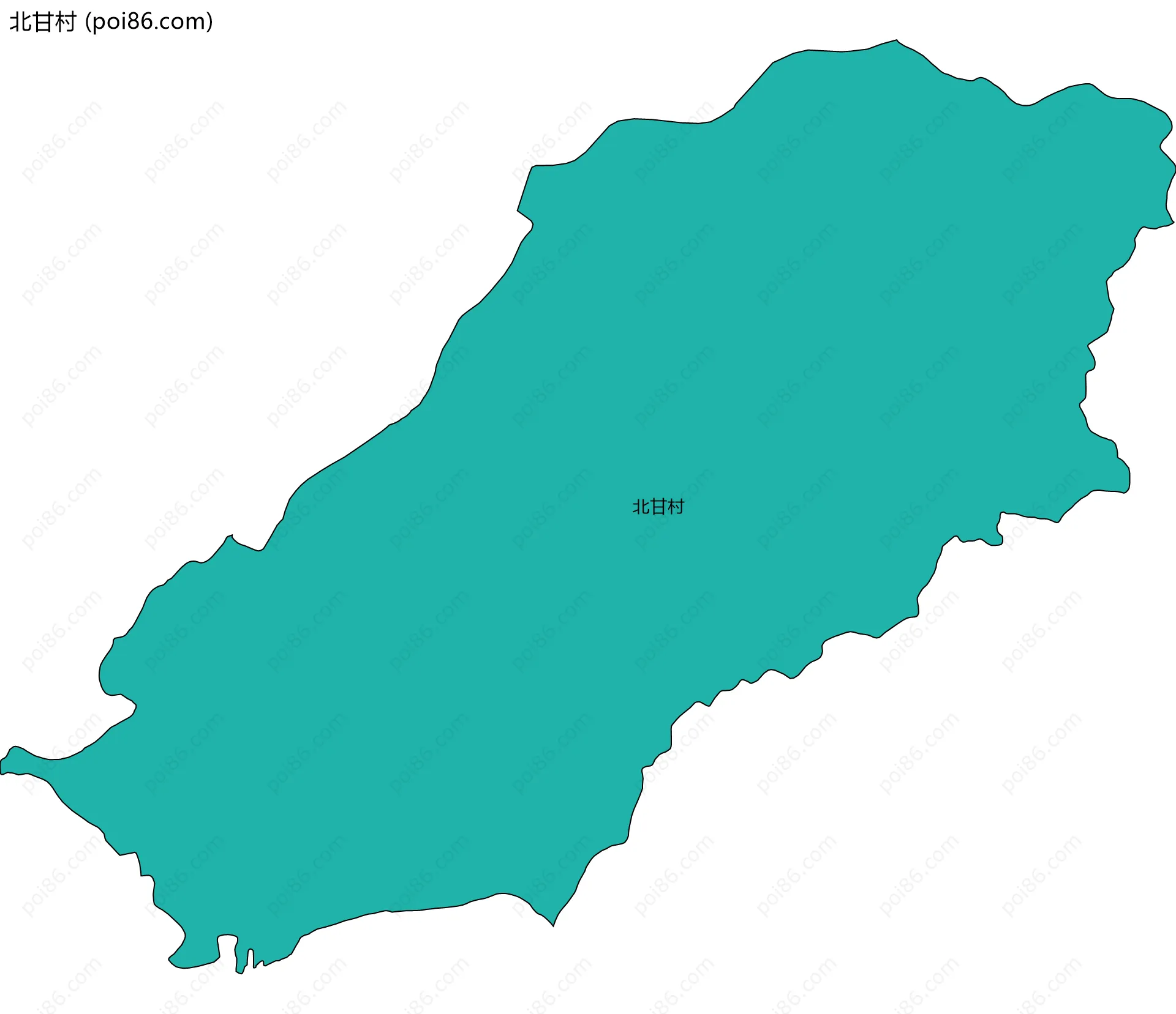 北甘村边界地图