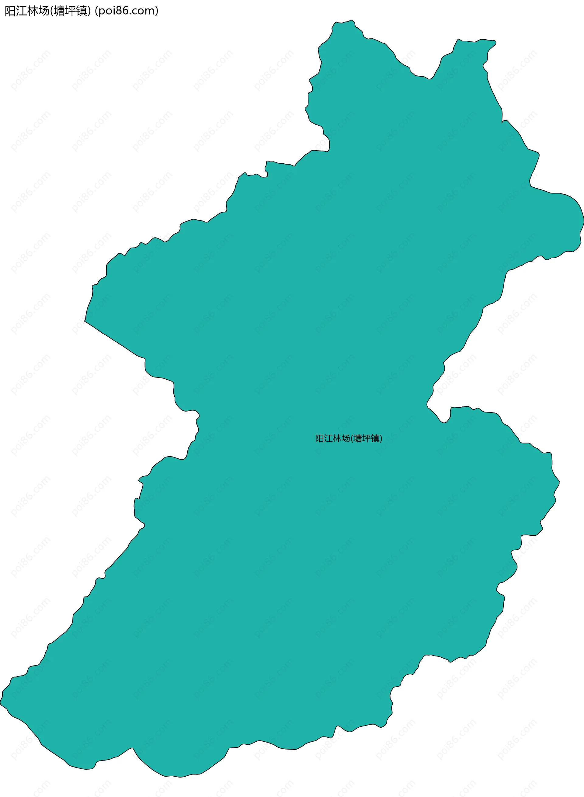 阳江林场(塘坪镇)边界地图