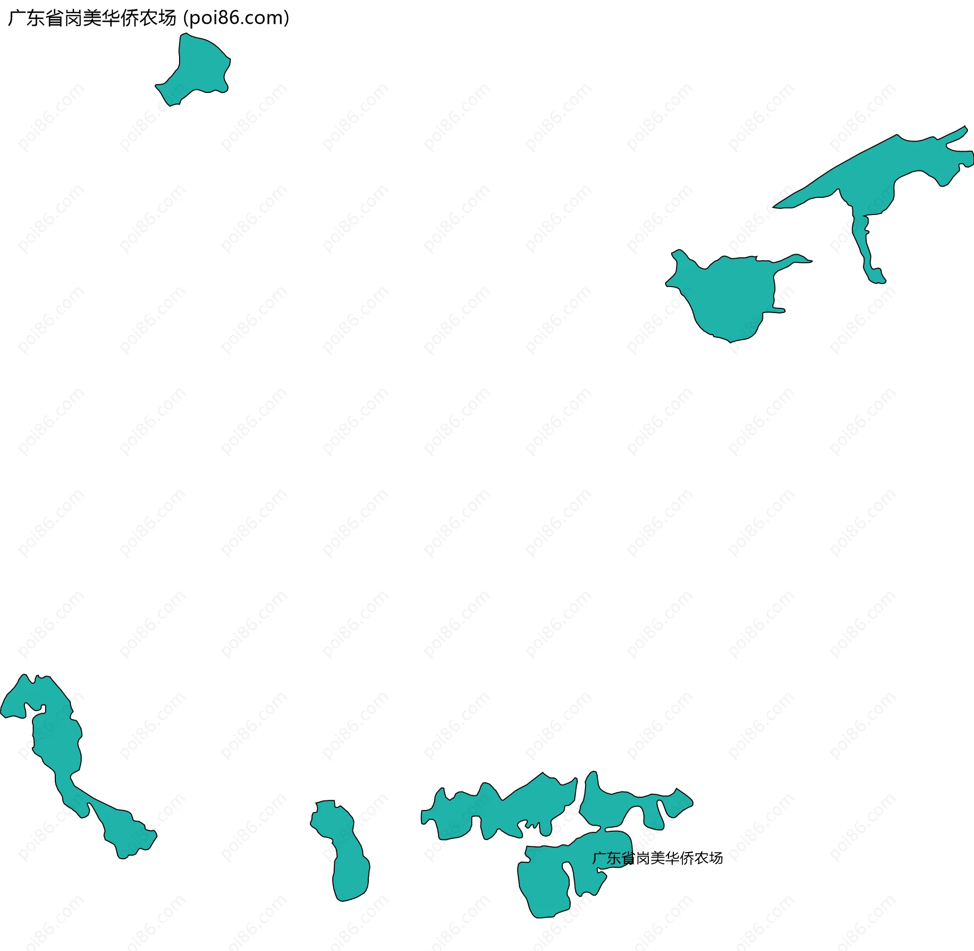 广东省岗美华侨农场边界地图