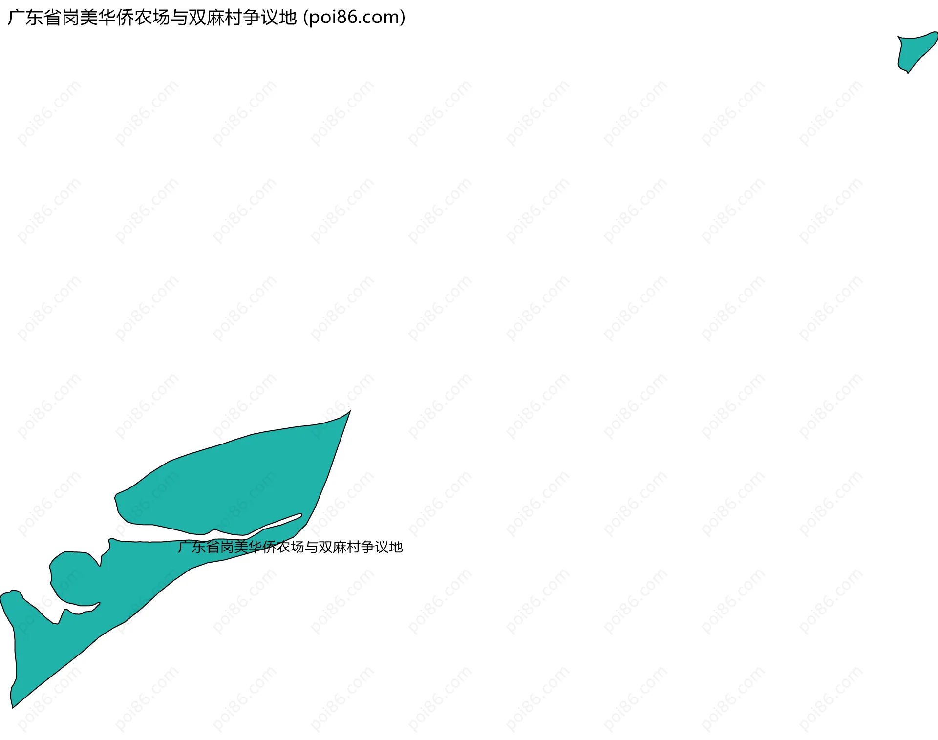 广东省岗美华侨农场与双麻村争议地边界地图