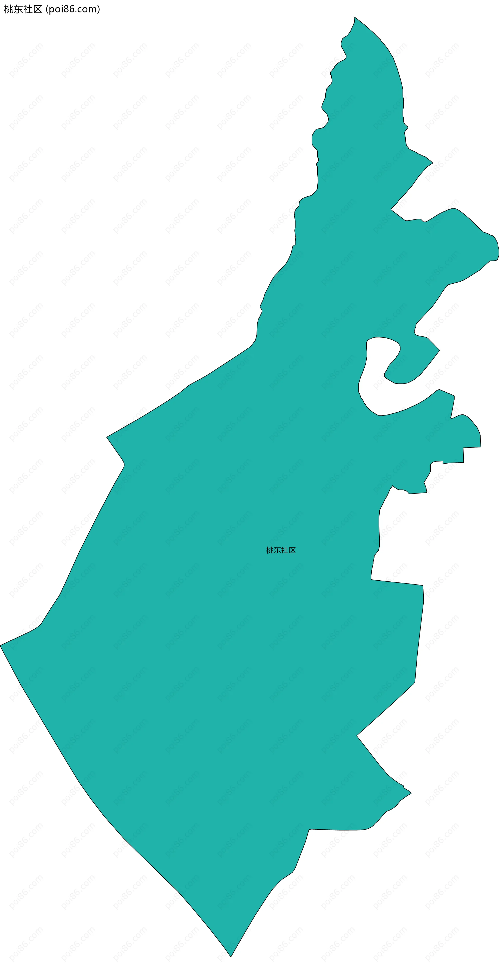 桃东社区边界地图