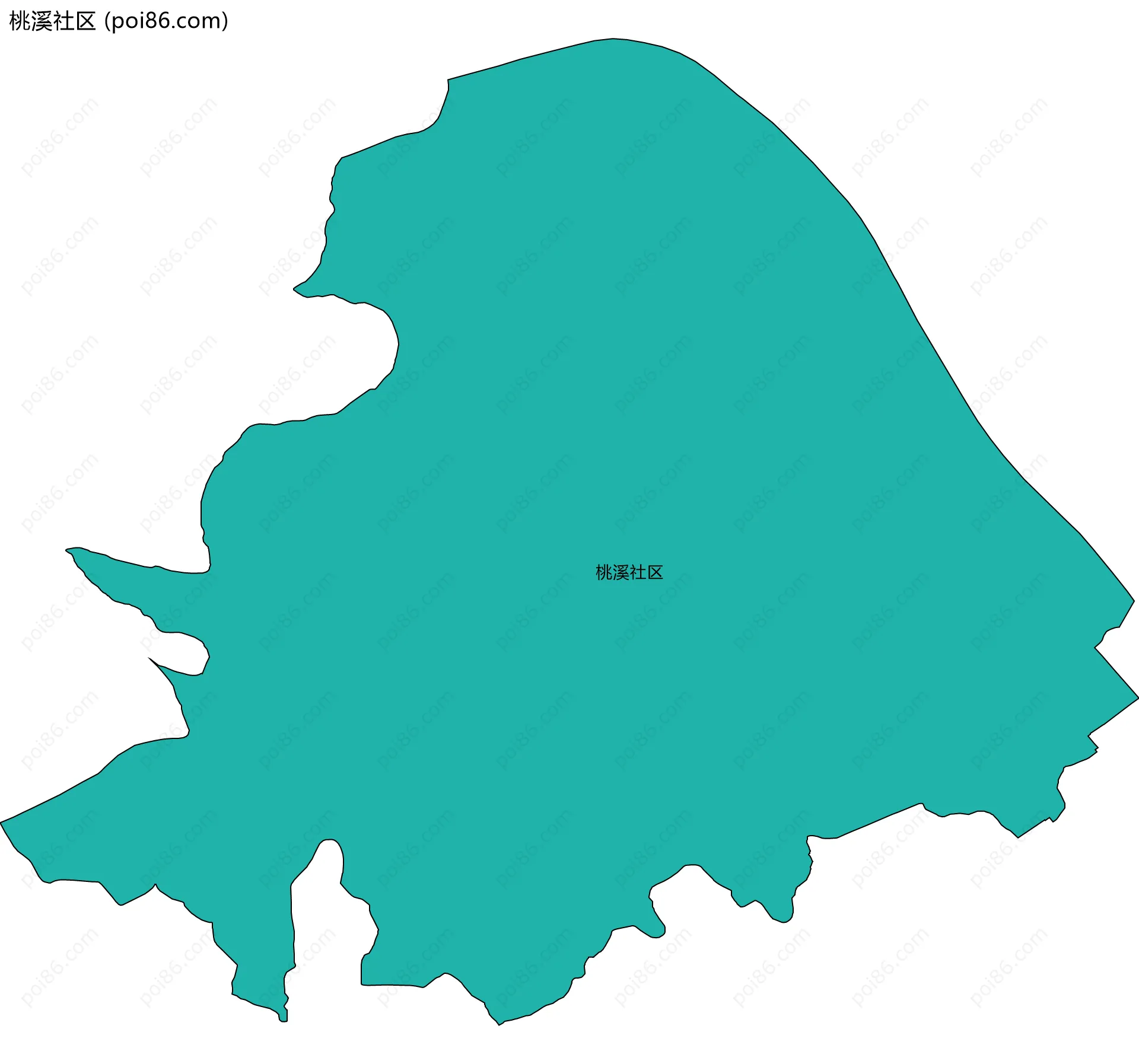桃溪社区边界地图