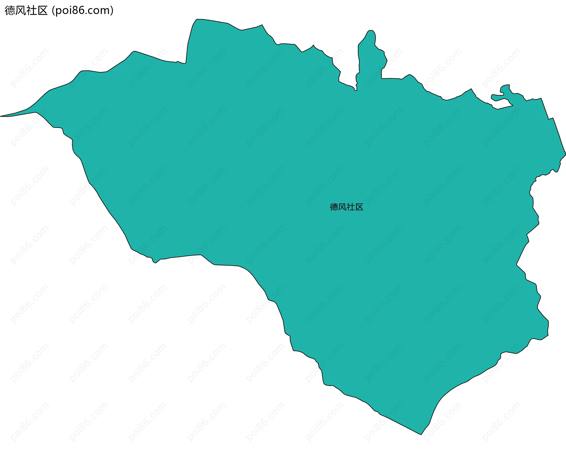 德风社区边界地图