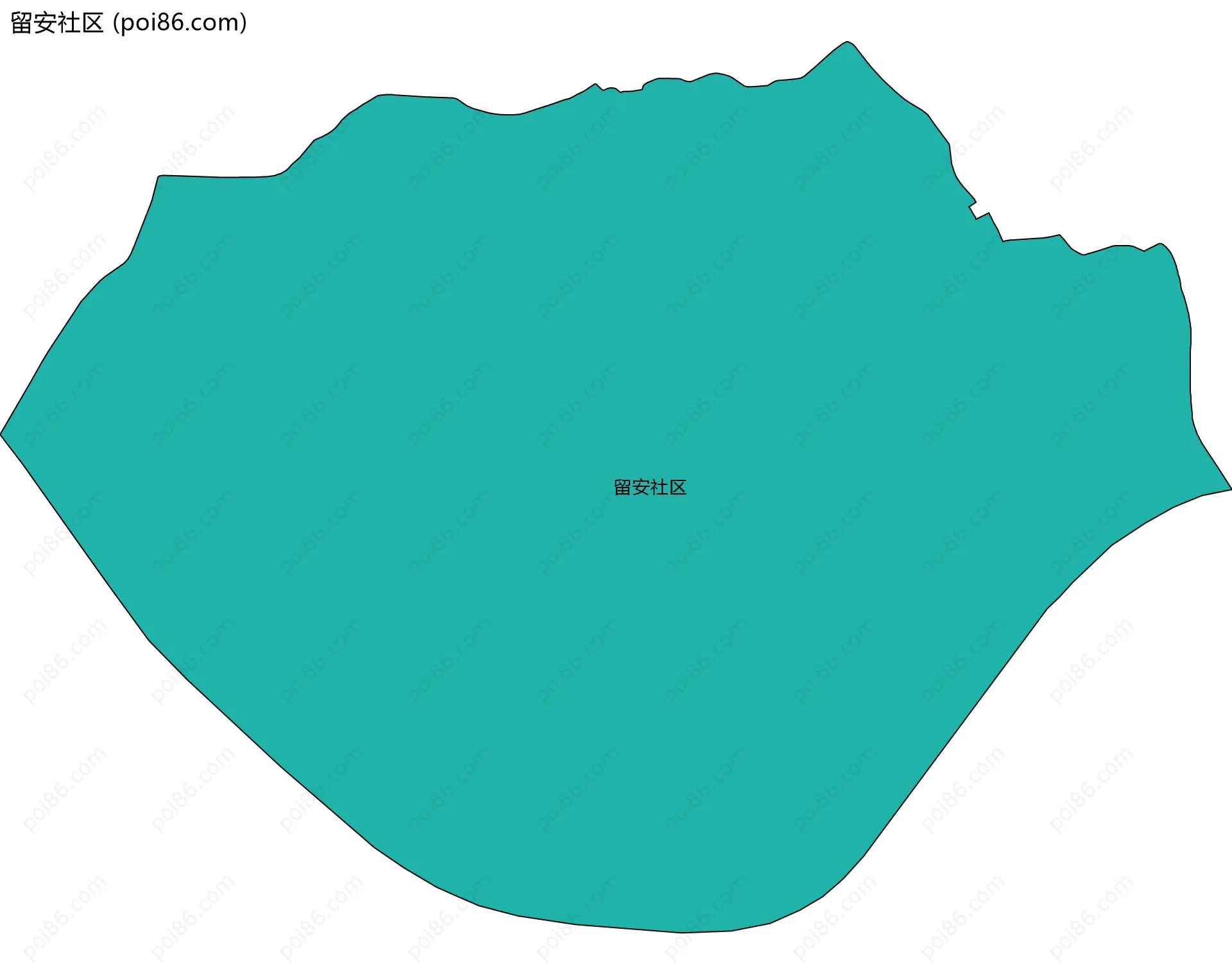 留安社区边界地图