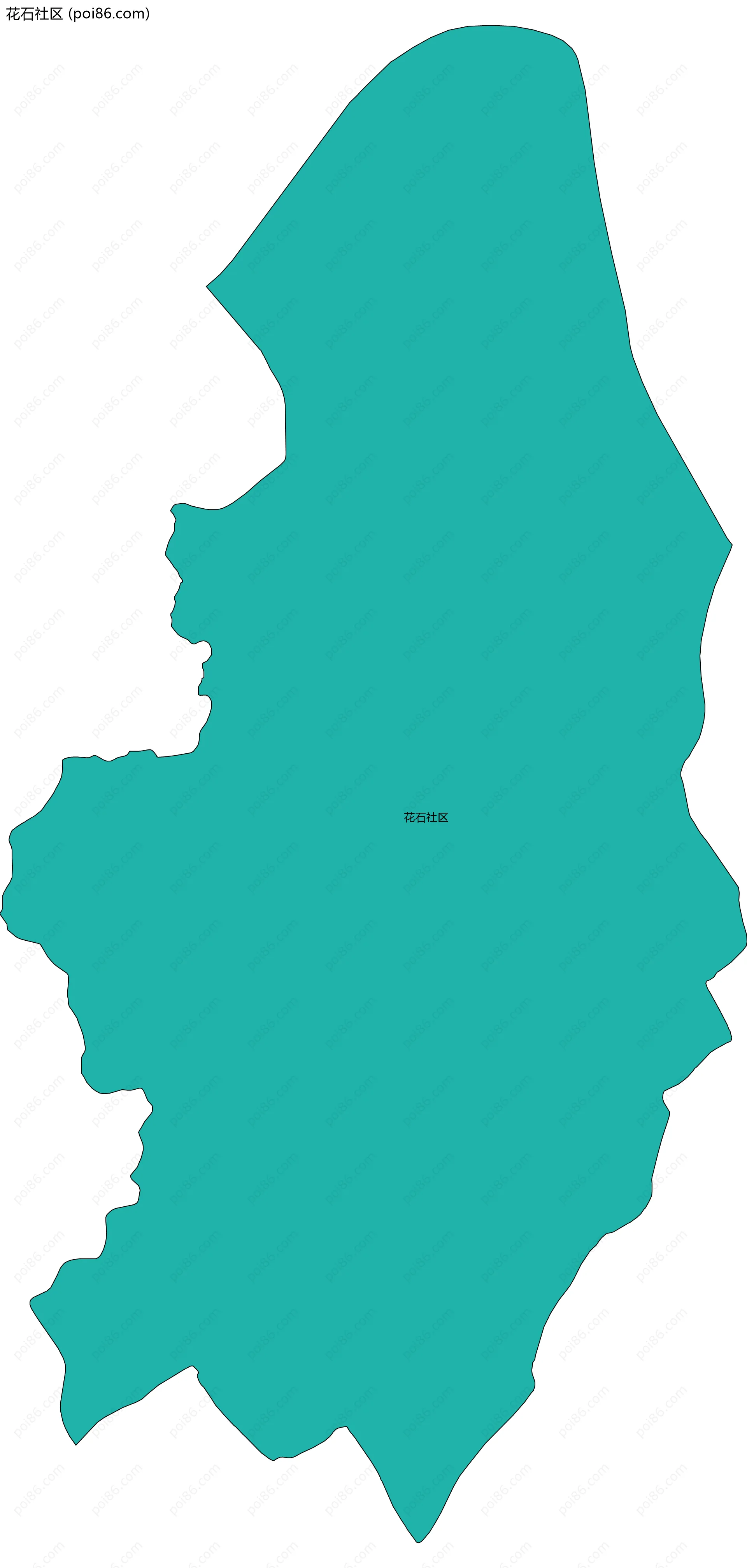 花石社区边界地图