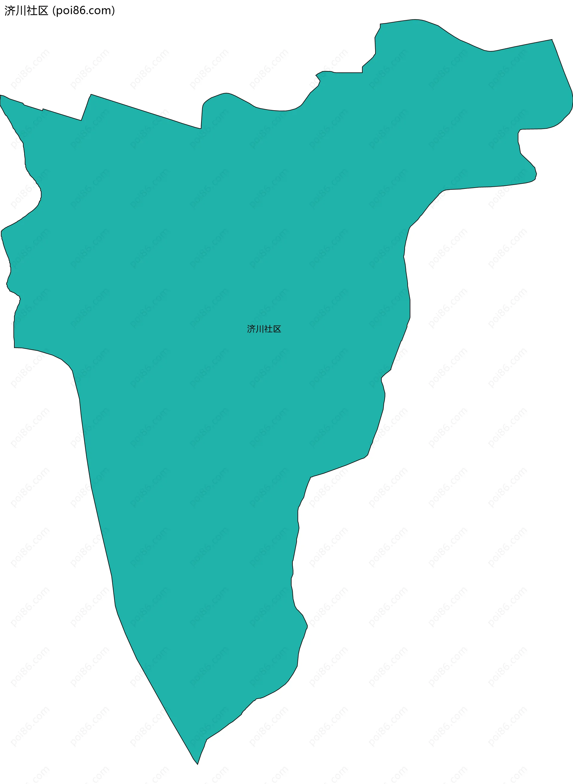 济川社区边界地图