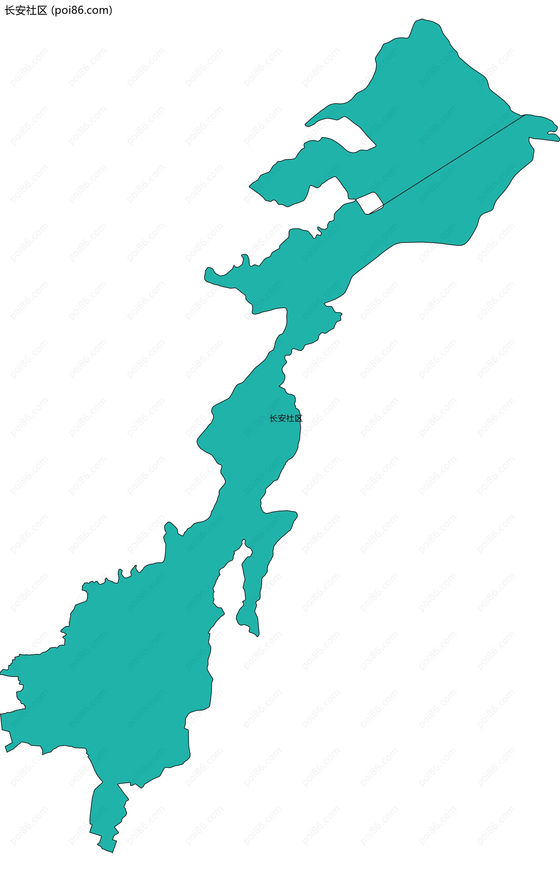 长安社区边界地图