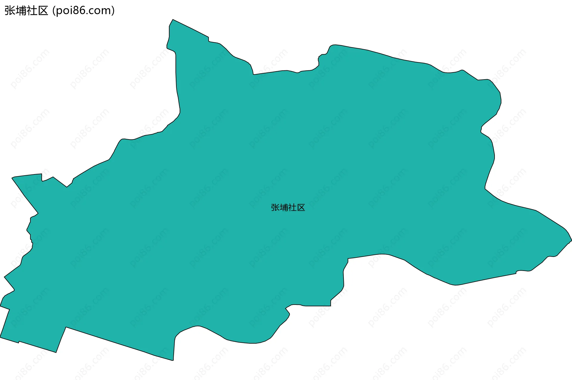 张埔社区边界地图