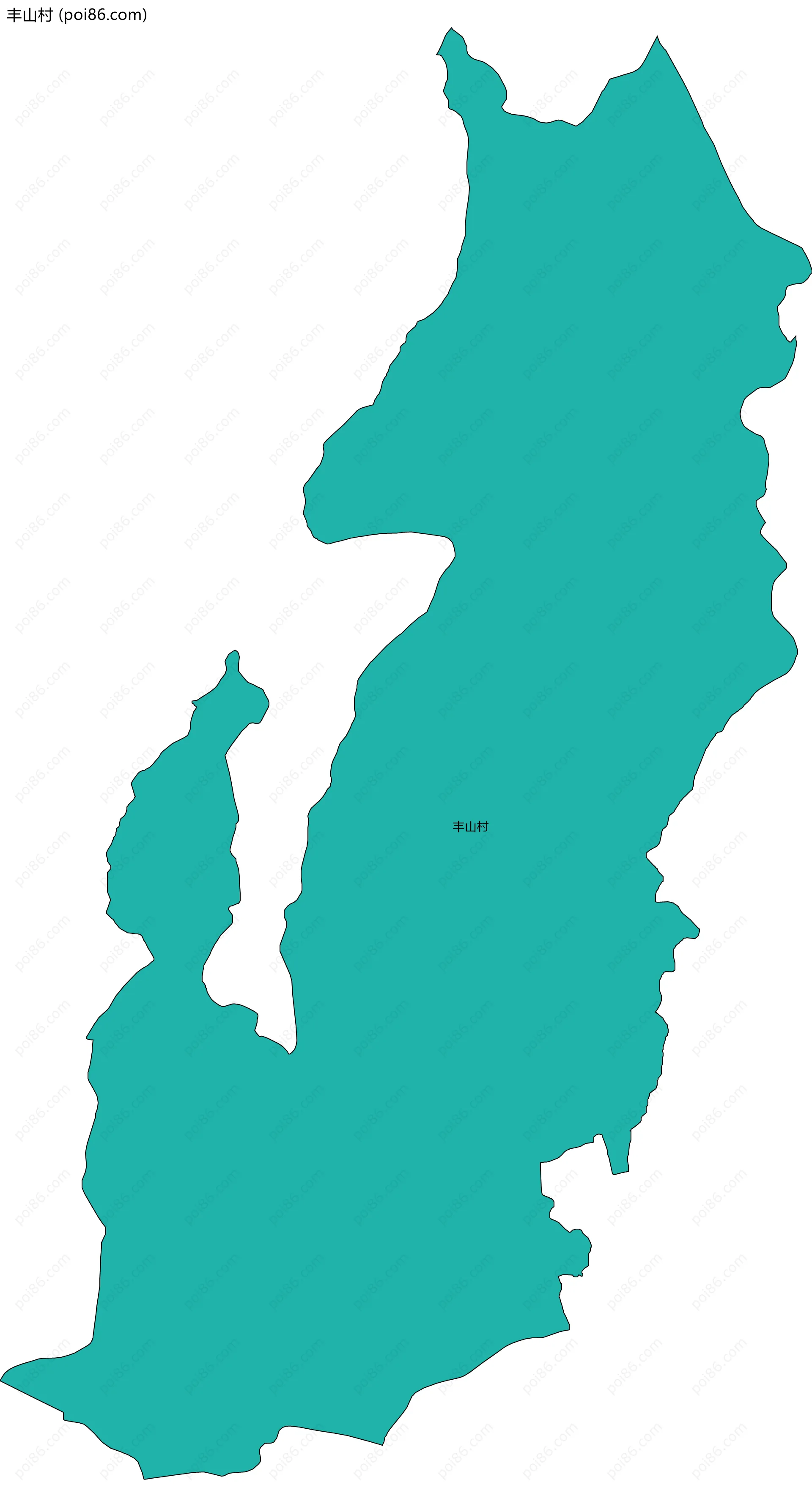 丰山村边界地图