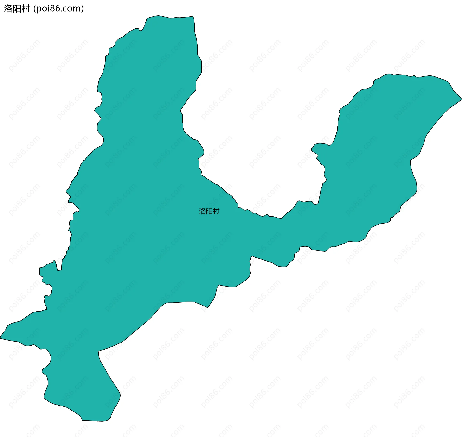 洛阳村边界地图