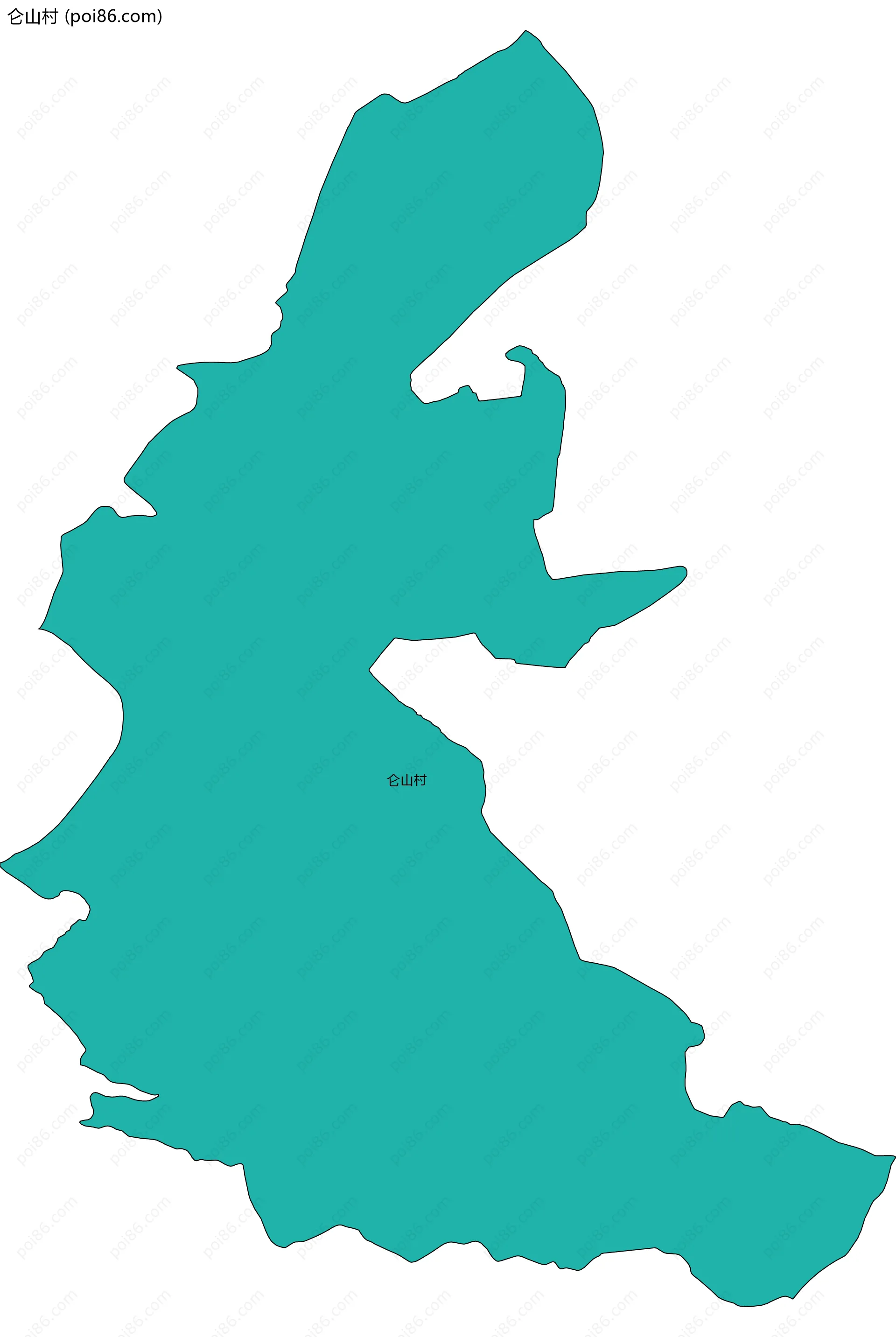 仑山村边界地图