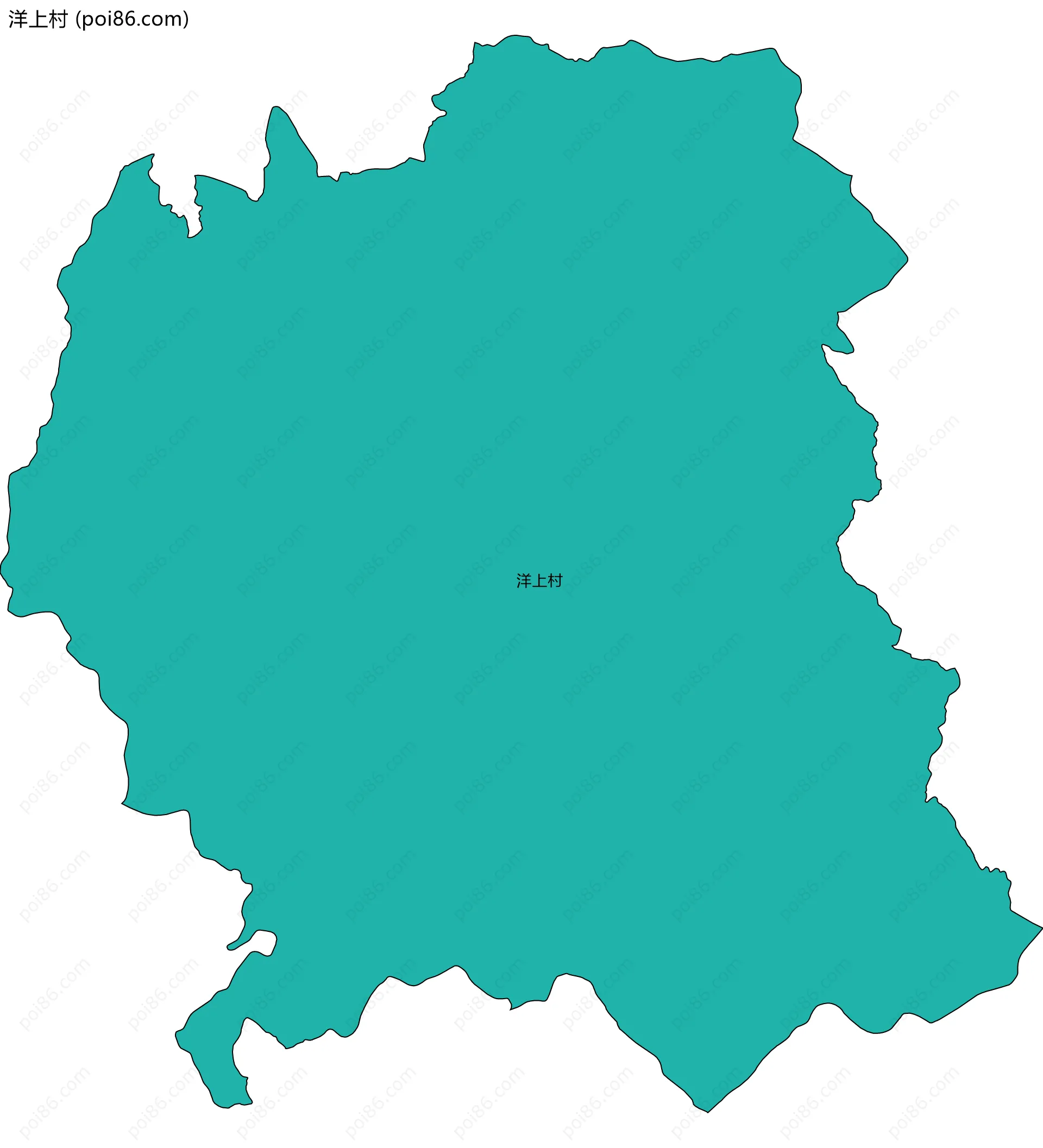 洋上村边界地图