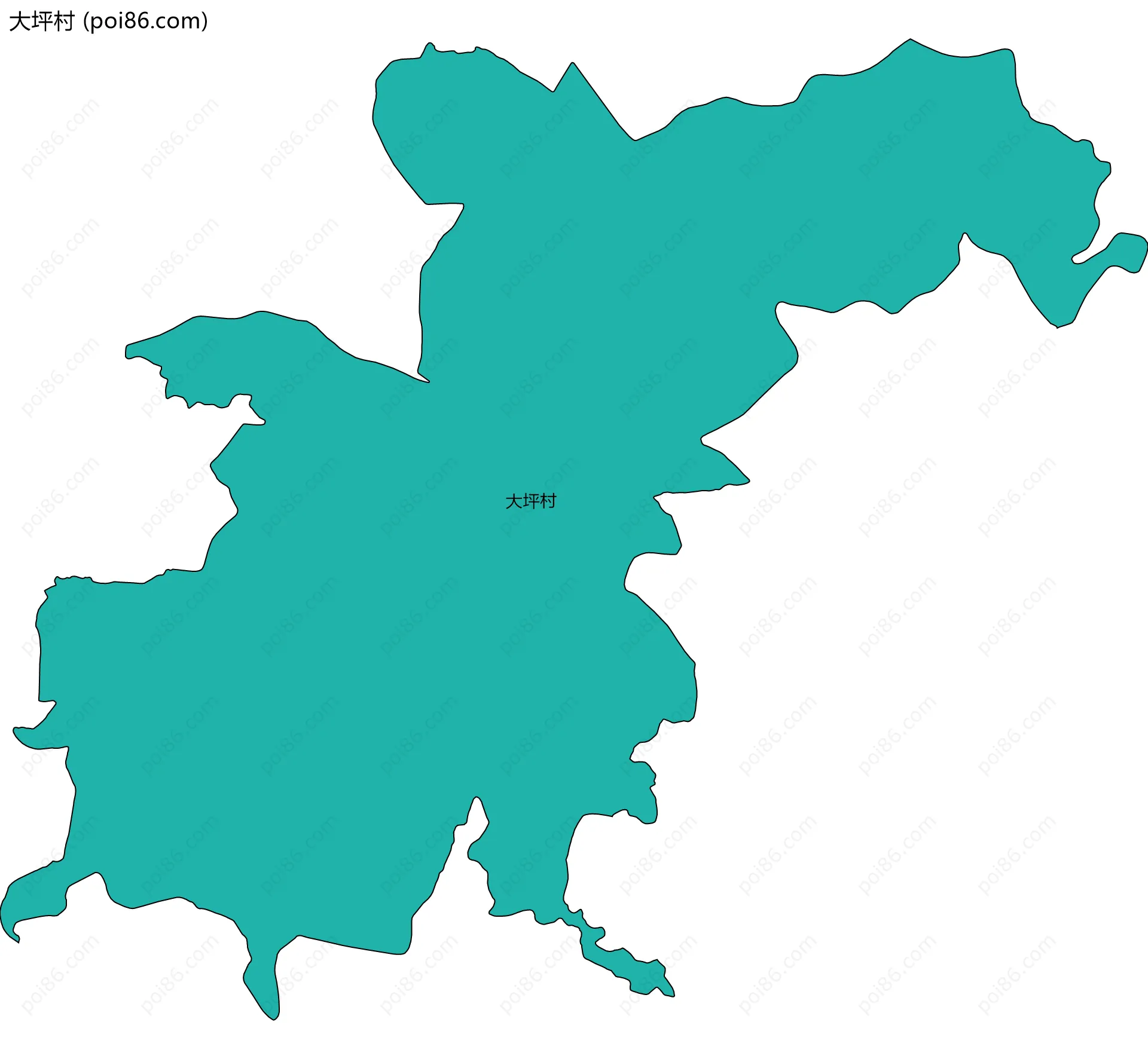 大坪村边界地图