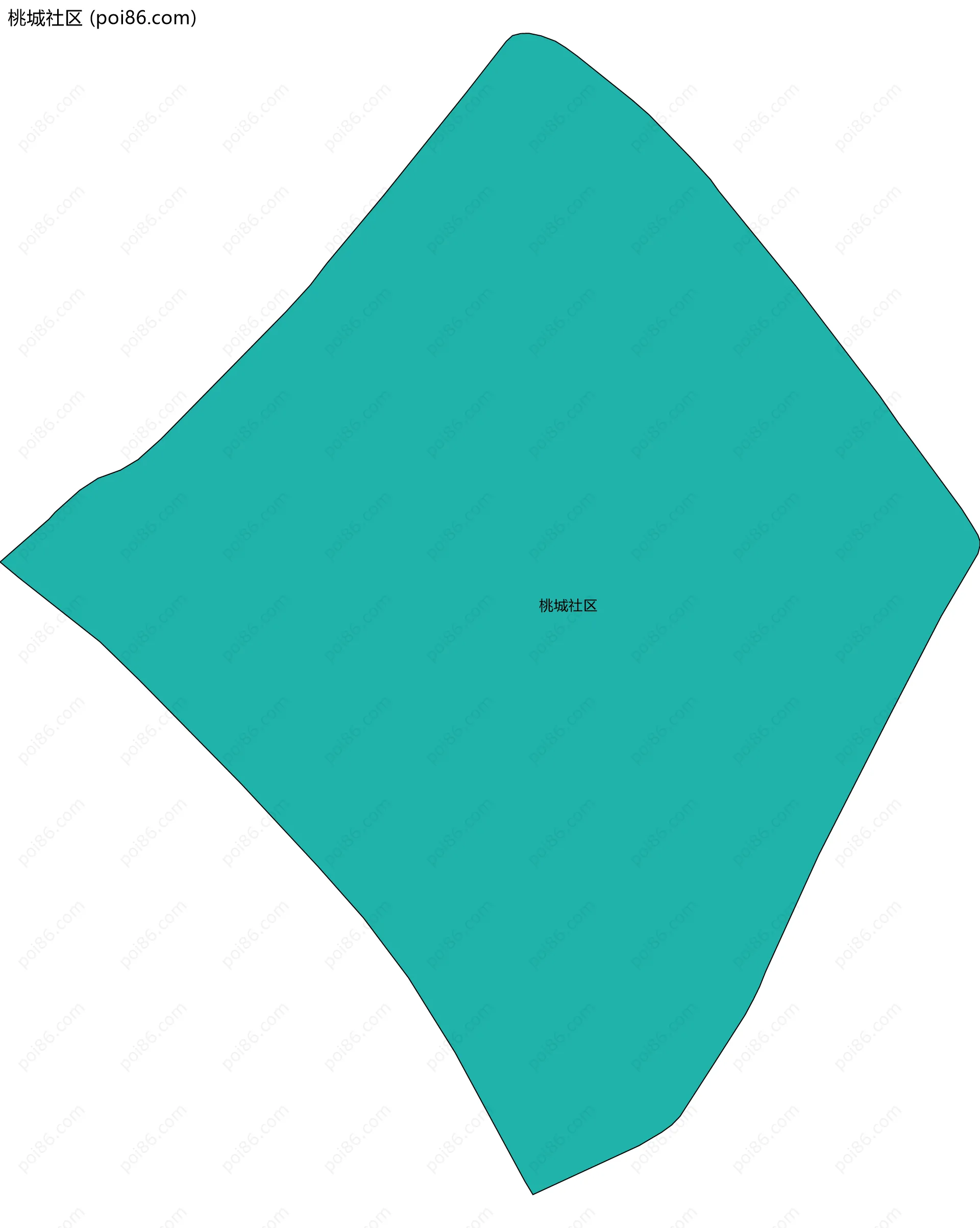 桃城社区边界地图