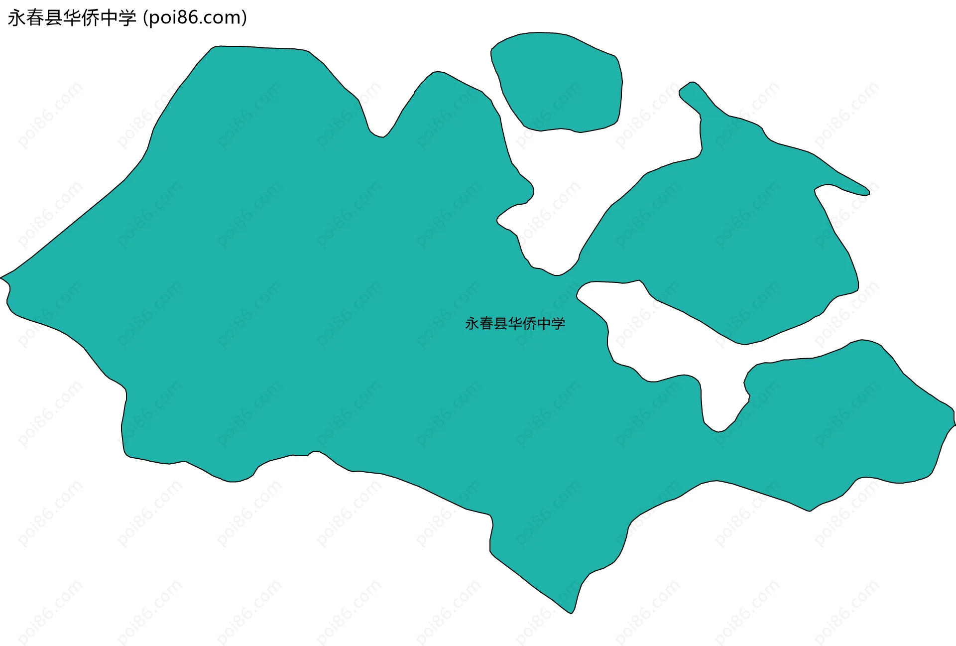永春县华侨中学边界地图